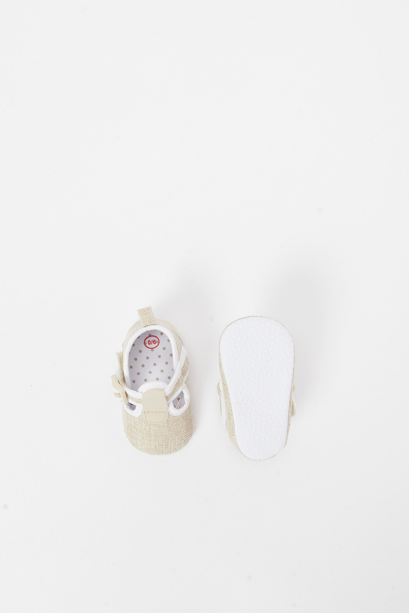 Redtag-Beige-Parm-Shoe-Category:Shoes,-Colour:Beige,-Deals:New-In,-Filter:Baby-Footwear-(0-to-18-Mths),-N/A,-NBF-Shoes,-New-In-NBF-FOO,-Non-Sale,-S23B,-Section:Boys-(0-to-14Yrs)-Baby-0 to 18 Months