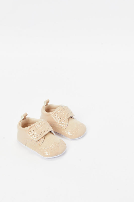 Redtag-Beige-Parm-Shoe-Category:Shoes,-Colour:Beige,-Deals:New-In,-Filter:Baby-Footwear-(0-to-18-Mths),-N/A,-NBF-Shoes,-New-In-NBF-FOO,-Non-Sale,-S23B,-Section:Boys-(0-to-14Yrs)-Baby-0 to 18 Months