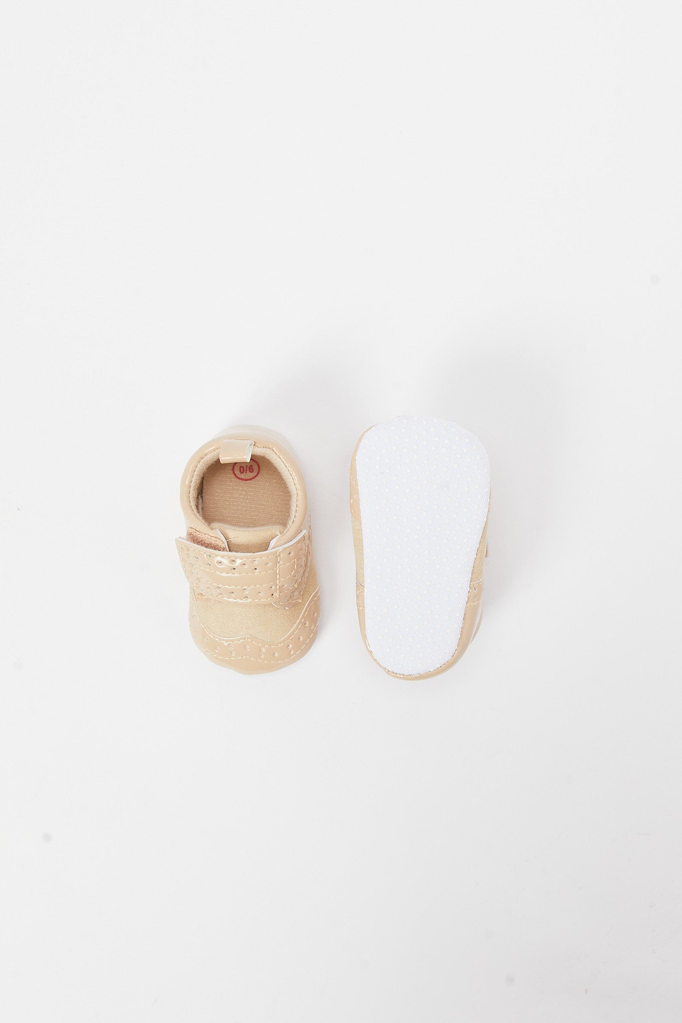 Redtag-Beige-Parm-Shoe-Category:Shoes,-Colour:Beige,-Deals:New-In,-Filter:Baby-Footwear-(0-to-18-Mths),-N/A,-NBF-Shoes,-New-In-NBF-FOO,-Non-Sale,-S23B,-Section:Boys-(0-to-14Yrs)-Baby-0 to 18 Months