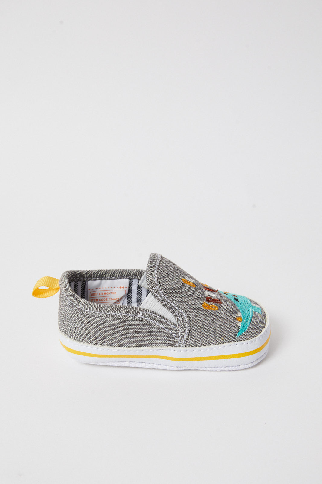 Redtag-Grey-Parm-Shoe-Category:Shoes,-Colour:Grey,-Deals:New-In,-Filter:Baby-Footwear-(0-to-18-Mths),-N/A,-NBF-Shoes,-New-In-NBF-FOO,-Non-Sale,-S23B,-Section:Boys-(0-to-14Yrs)-Baby-0 to 18 Months