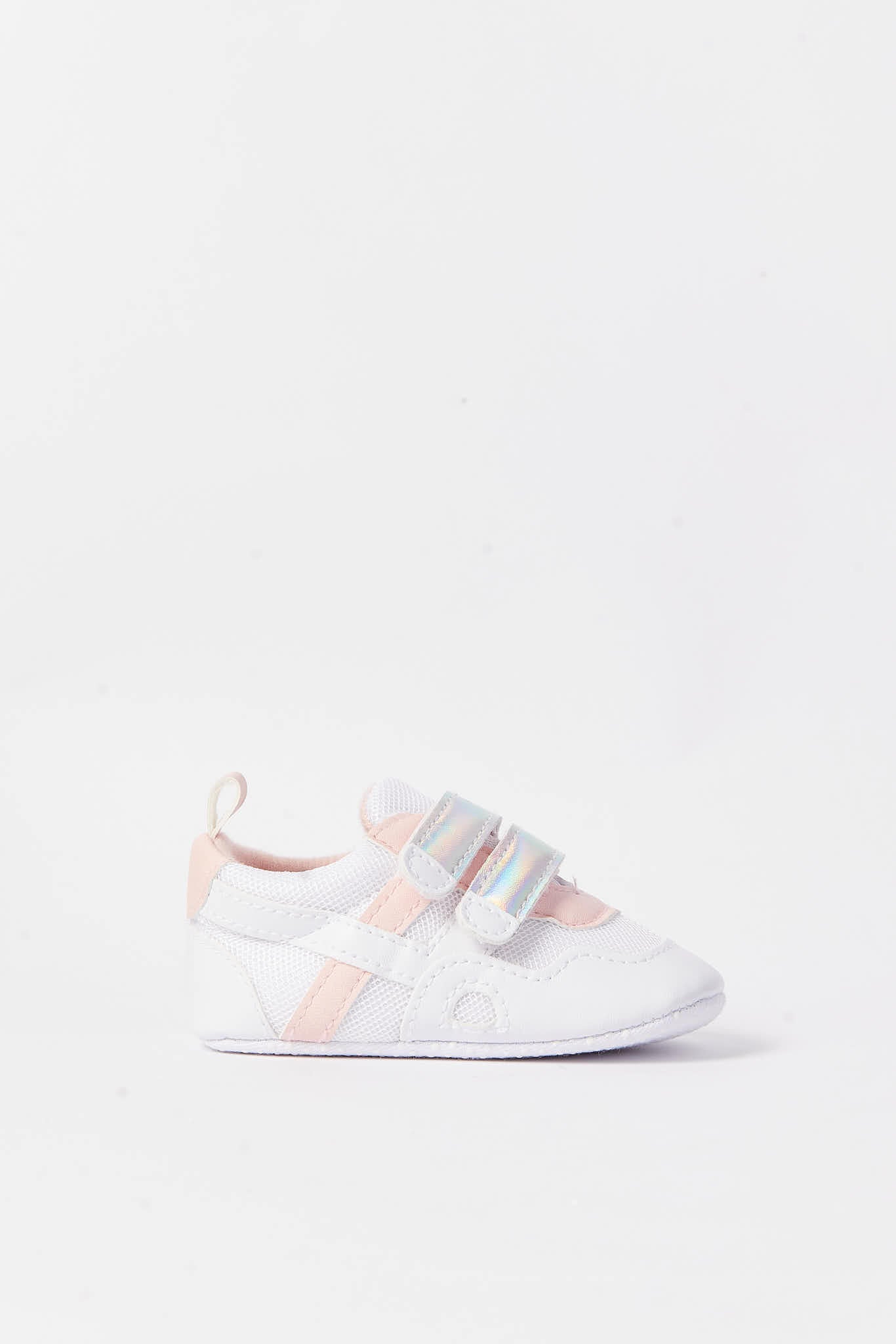 Redtag-White-Pram-Shoe-Category:Shoes,-Colour:White,-Deals:New-In,-Filter:Baby-Footwear-(0-to-18-Mths),-N/A,-NBF-Shoes,-New-In-NBF-FOO,-Non-Sale,-S23A,-Section:Boys-(0-to-14Yrs)-Baby-0 to 18 Months
