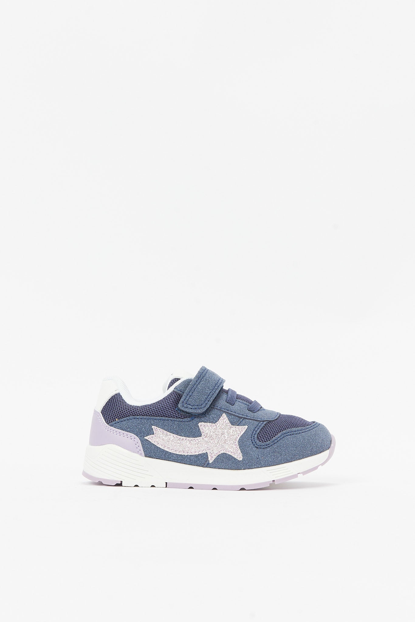 Redtag-Navy-Star-Trim-Slim-Runner-Category:Trainers,-Colour:Navy,-Deals:New-In,-Filter:Girls-Footwear-(3-to-5-Yrs),-GIR-Trainers,-N/A,-New-In-GIR-FOO,-Non-Sale,-S23A,-Section:Girls-(0-to-14Yrs)-Girls-3 to 5 Years
