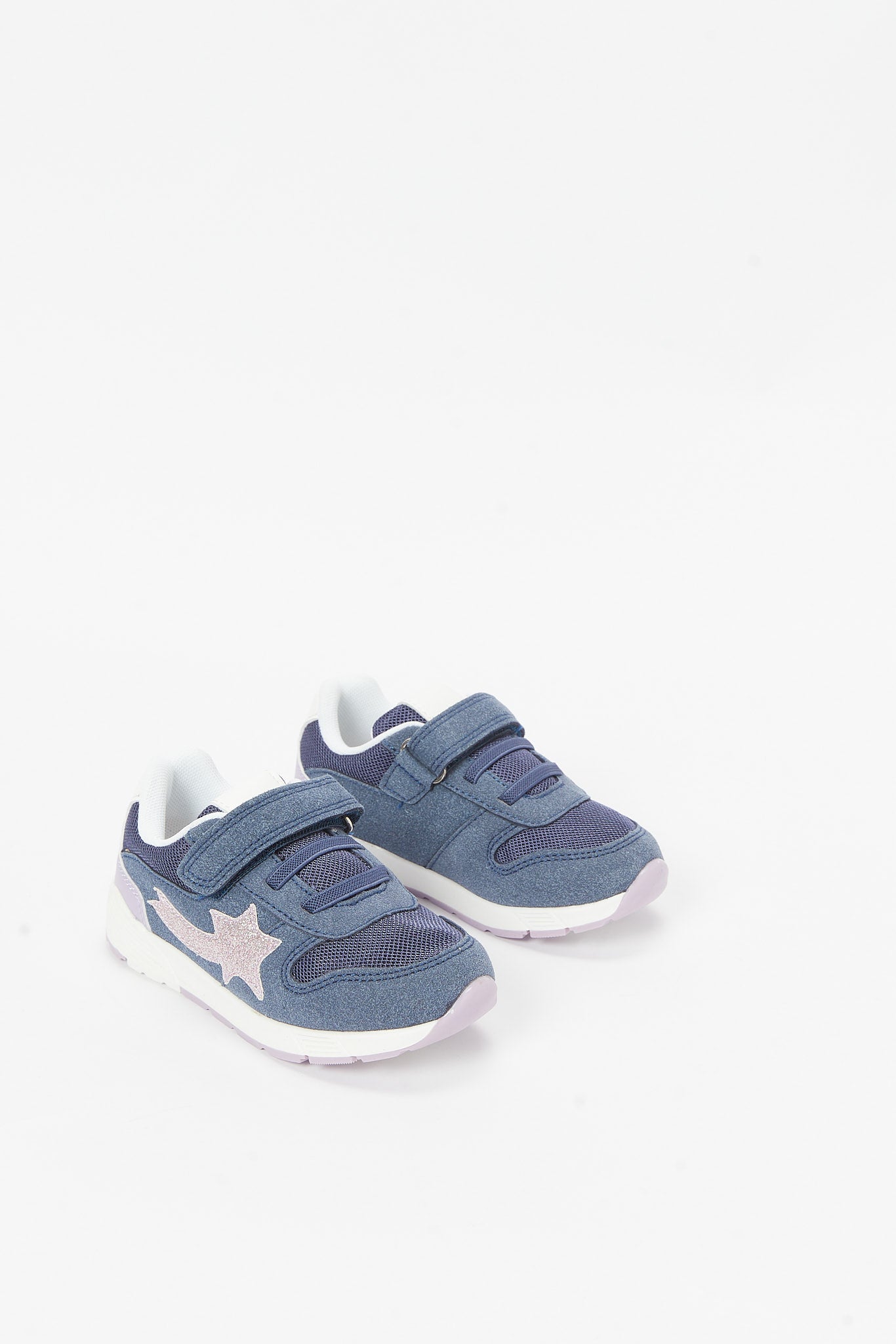 Redtag-Navy-Star-Trim-Slim-Runner-Category:Trainers,-Colour:Navy,-Deals:New-In,-Filter:Girls-Footwear-(3-to-5-Yrs),-GIR-Trainers,-N/A,-New-In-GIR-FOO,-Non-Sale,-S23A,-Section:Girls-(0-to-14Yrs)-Girls-3 to 5 Years