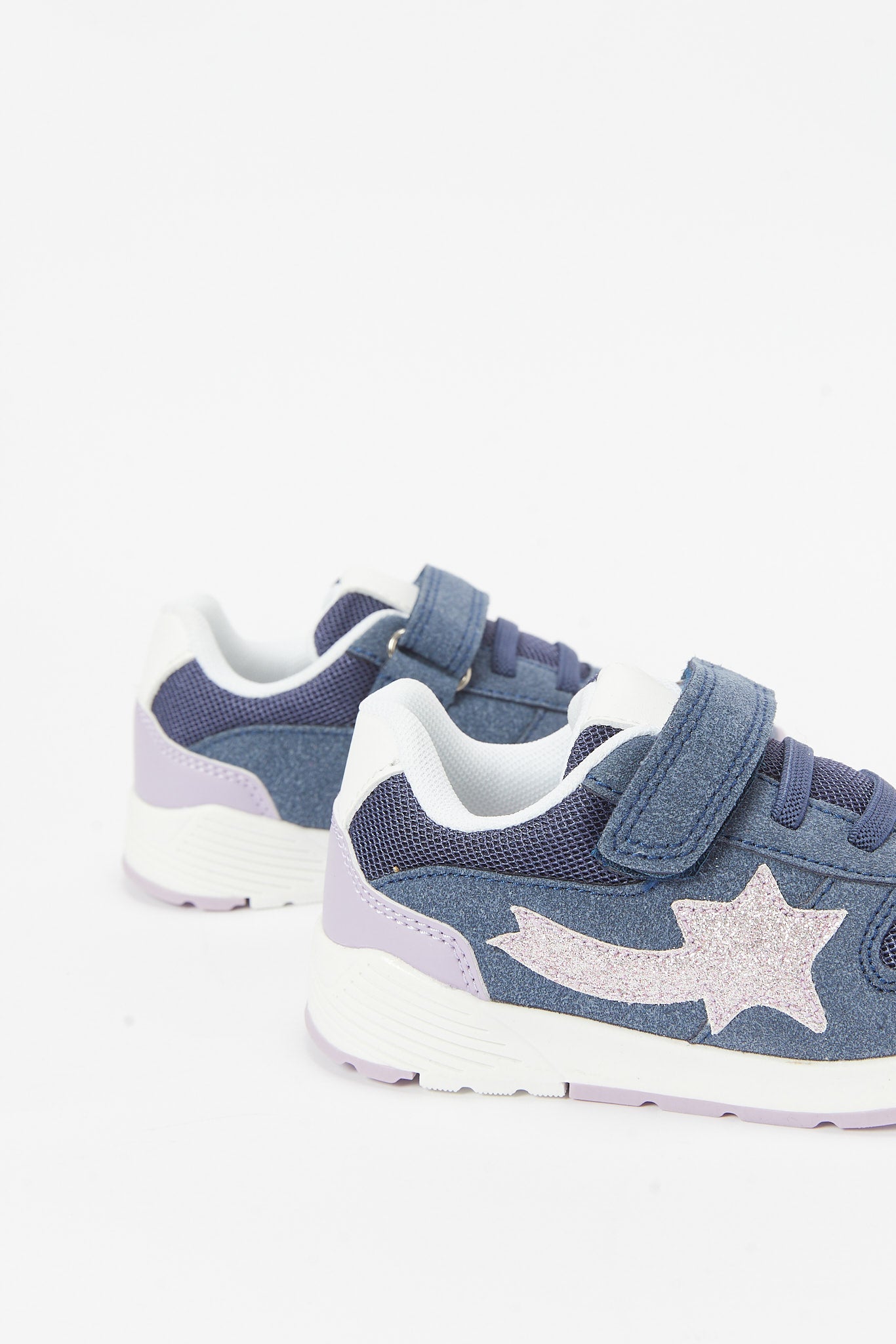 Redtag-Navy-Star-Trim-Slim-Runner-Category:Trainers,-Colour:Navy,-Deals:New-In,-Filter:Girls-Footwear-(3-to-5-Yrs),-GIR-Trainers,-N/A,-New-In-GIR-FOO,-Non-Sale,-S23A,-Section:Girls-(0-to-14Yrs)-Girls-3 to 5 Years