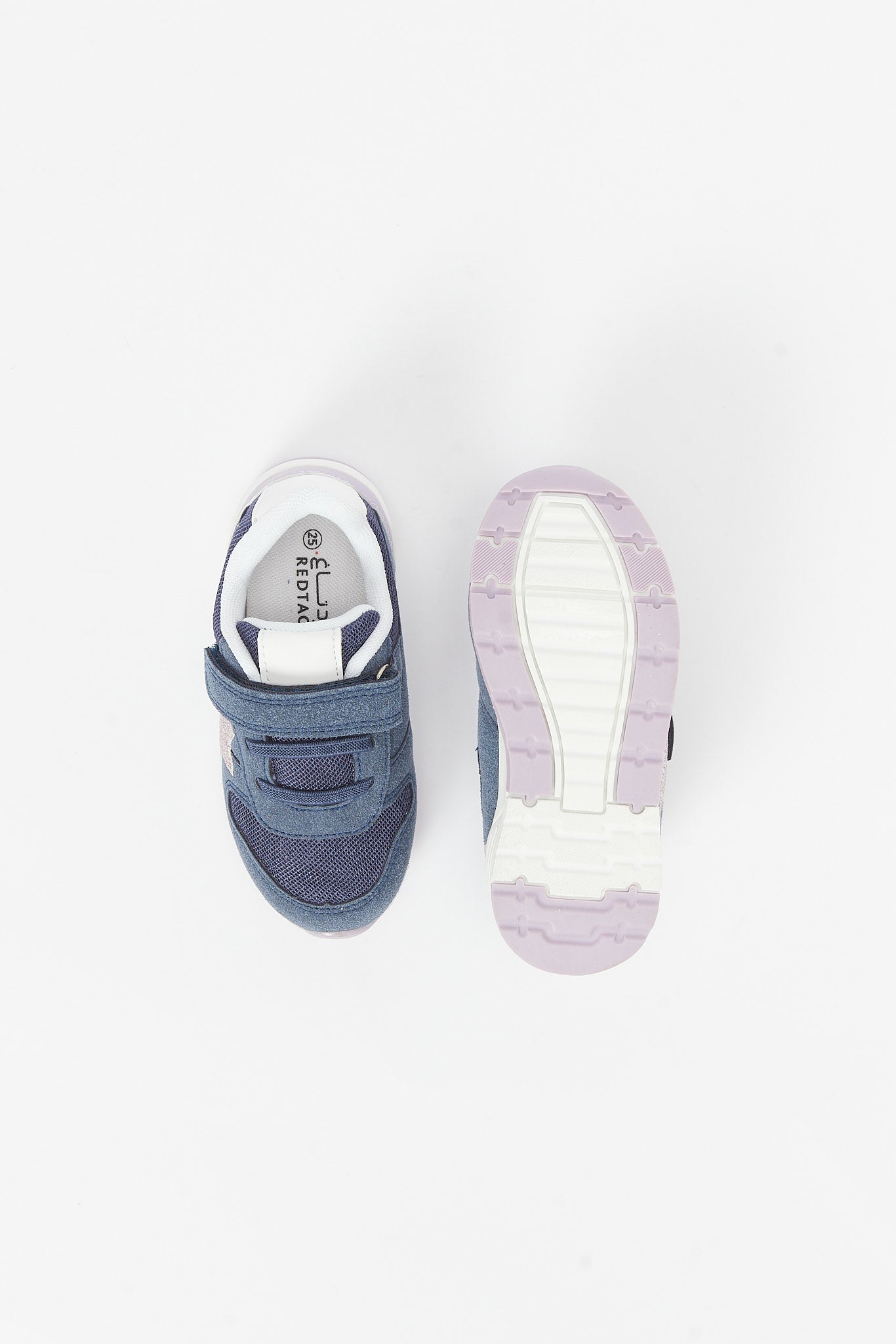 Redtag-Navy-Star-Trim-Slim-Runner-Category:Trainers,-Colour:Navy,-Deals:New-In,-Filter:Girls-Footwear-(3-to-5-Yrs),-GIR-Trainers,-N/A,-New-In-GIR-FOO,-Non-Sale,-S23A,-Section:Girls-(0-to-14Yrs)-Girls-3 to 5 Years