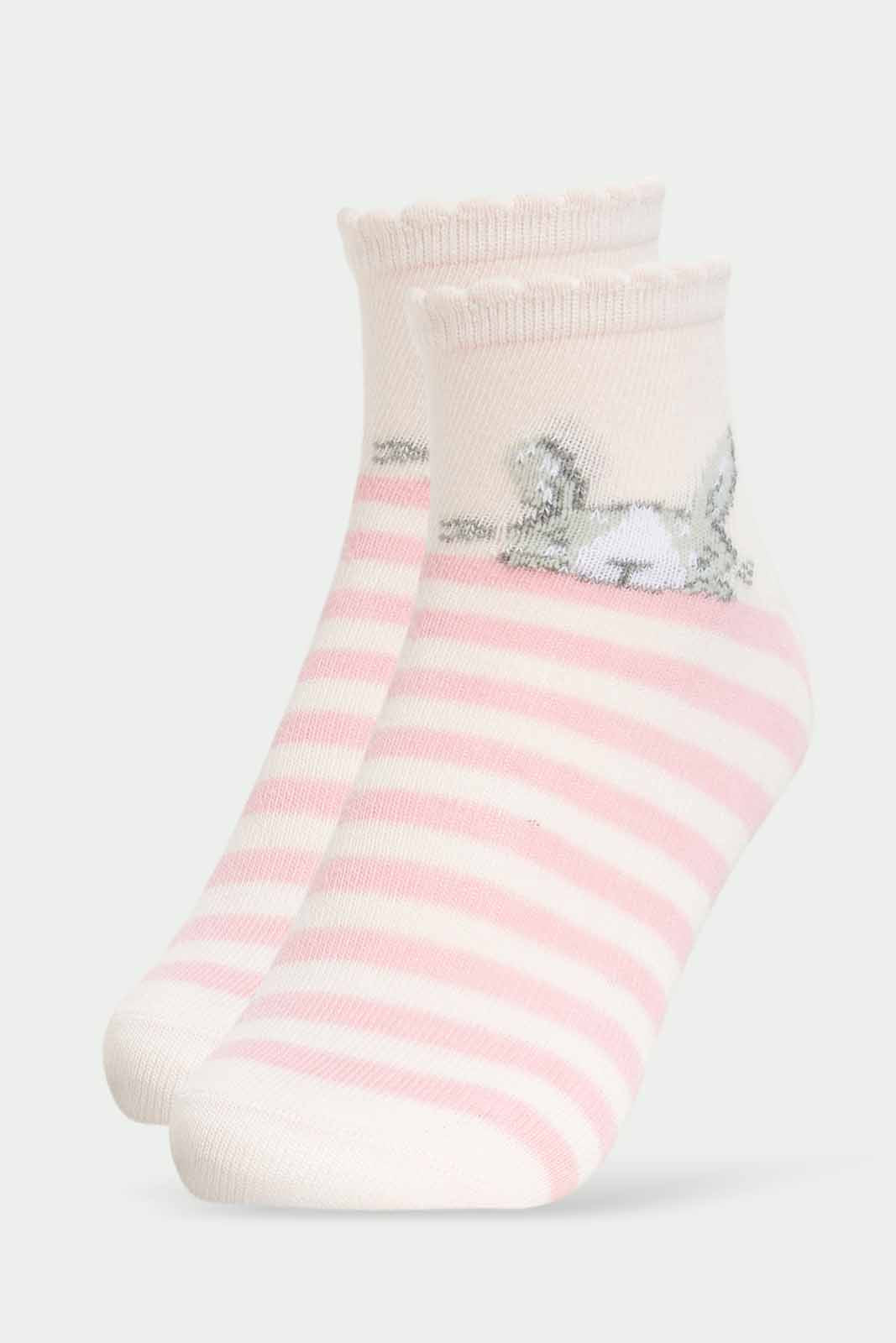 Redtag-Girls-Pink-And-Ankle-Assorted-Pack--Pack-Of-3-365,-Category:Socks,-Colour:Assorted,-Deals:New-In,-Dept:Girls,-Filter:Girls-(2-to-8-Yrs),-GIR-Socks,-New-In-GIR-APL,-Non-Sale,-Section:Girls-(0-to-14Yrs)-Girls-