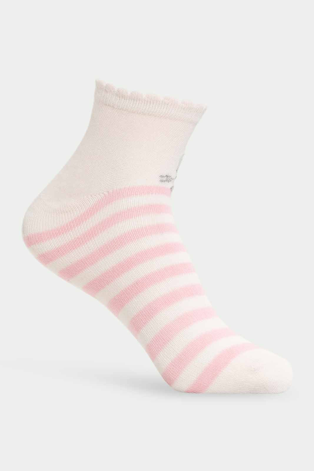Redtag-Girls-Pink-And-Ankle-Assorted-Pack--Pack-Of-3-365,-Category:Socks,-Colour:Assorted,-Deals:New-In,-Dept:Girls,-Filter:Girls-(2-to-8-Yrs),-GIR-Socks,-New-In-GIR-APL,-Non-Sale,-Section:Girls-(0-to-14Yrs)-Girls-