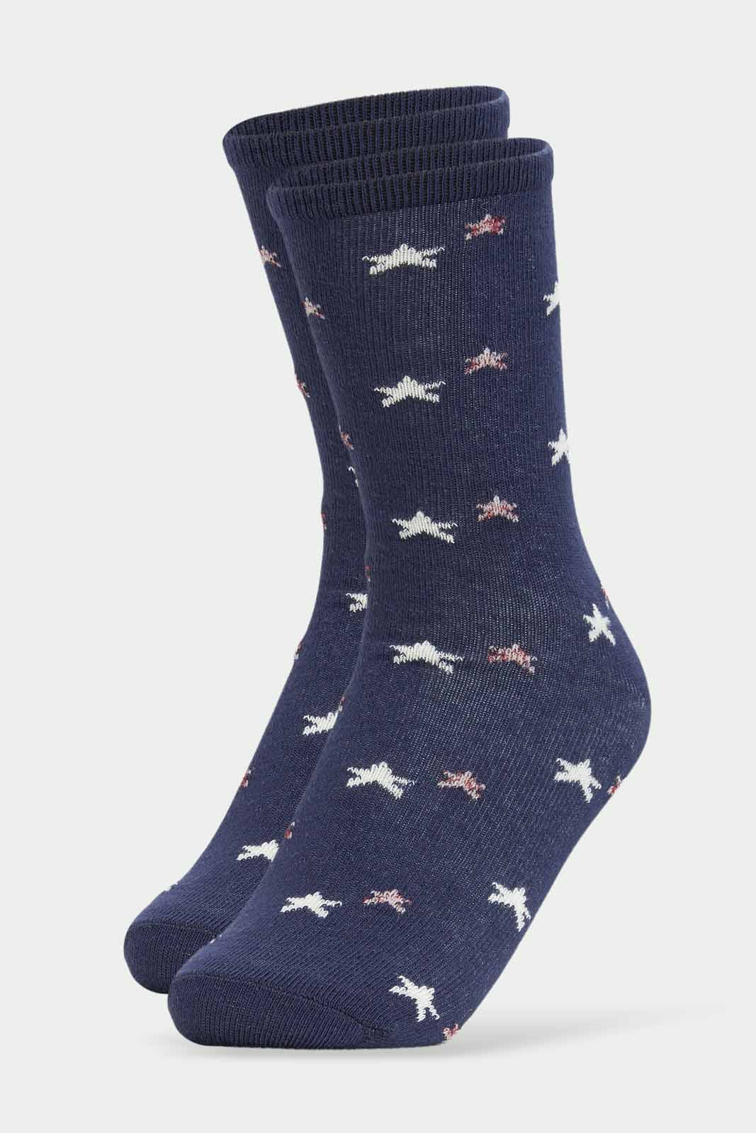 Redtag-Girls-Smile-Pink-And-Blue-Assorted-Pack--Pack-Of-3-365,-Category:Socks,-Colour:Assorted,-Deals:New-In,-Dept:Girls,-Filter:Girls-(2-to-8-Yrs),-GIR-Socks,-New-In-GIR-APL,-Non-Sale,-Section:Girls-(0-to-14Yrs)-Girls-