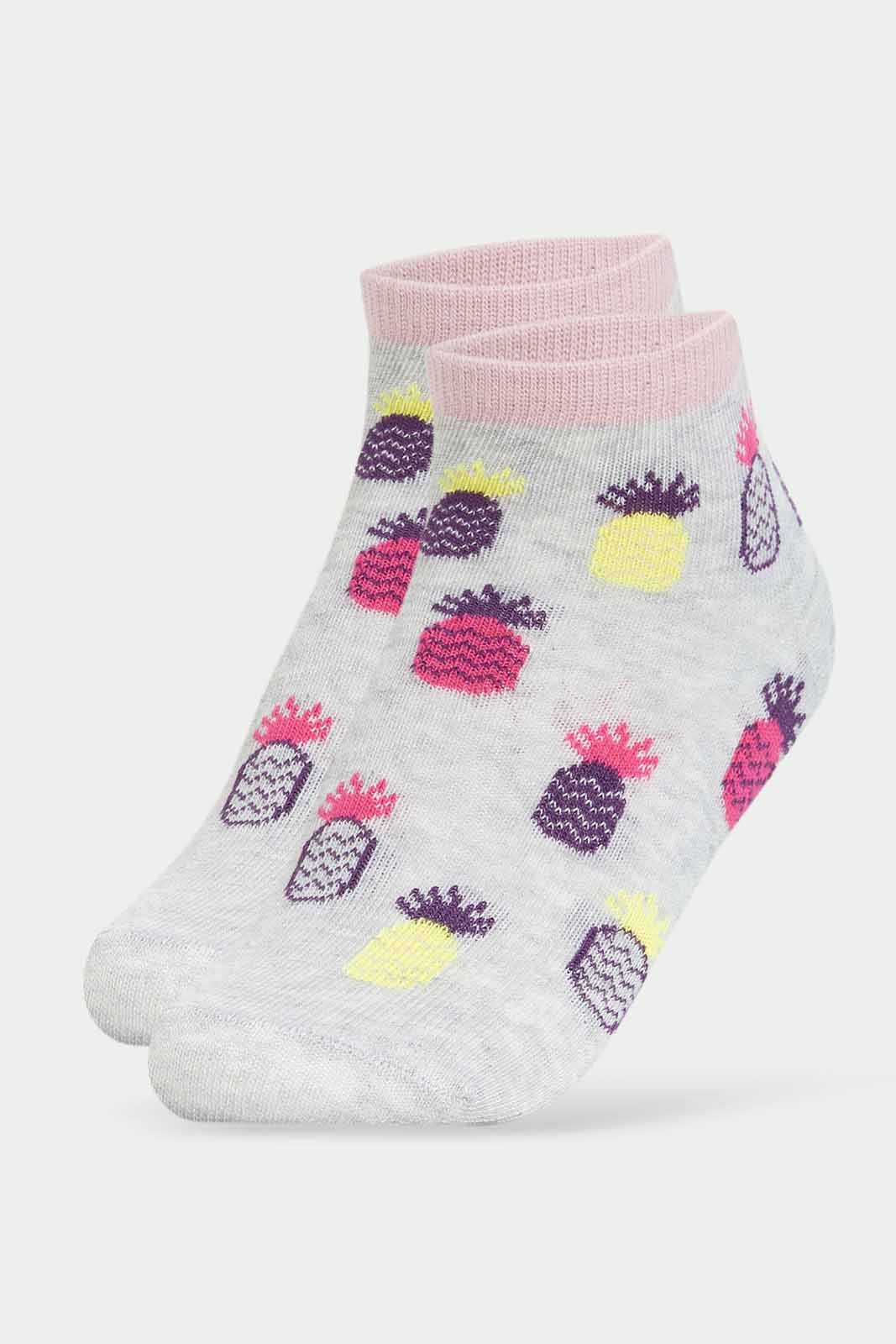 Redtag-Girls-Burgundy-And-Pink-Combo--Pack-Of-3-365,-Category:Socks,-Colour:Assorted,-Deals:New-In,-Dept:Girls,-Filter:Girls-(2-to-8-Yrs),-GIR-Socks,-New-In-GIR-APL,-Non-Sale,-Section:Girls-(0-to-14Yrs)-Girls-