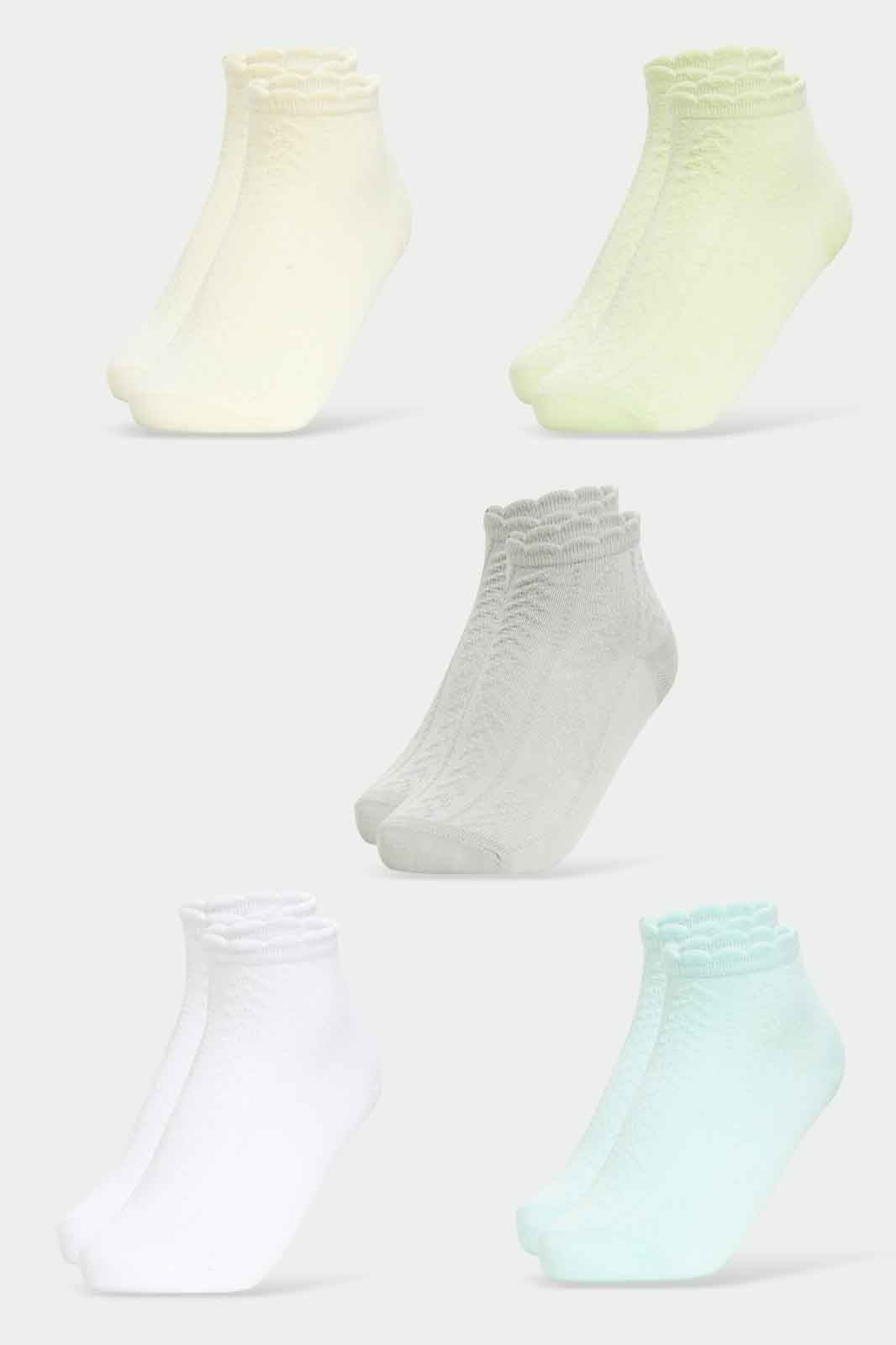 Redtag-Girls-Multi-Combo--Pack-Of-5-365,-Category:Socks,-Colour:Assorted,-Deals:New-In,-Dept:Girls,-Filter:Girls-(2-to-8-Yrs),-GIR-Socks,-New-In-GIR-APL,-Non-Sale,-Section:Girls-(0-to-14Yrs)-Girls-2 to 8 Years