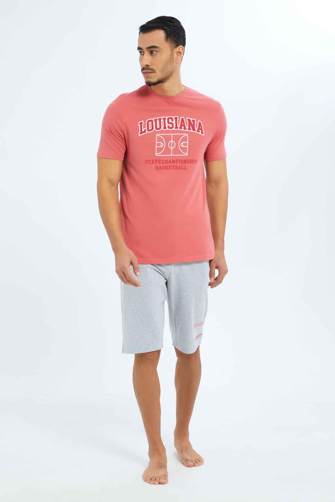 Redtag-Men-Red-T-Shirt-&-Navy-Shorts-Pyjama-Sets-Category:Pyjama-Sets,-Colour:Red,-Deals:New-In,-Dept:Menswear,-Filter:Men's-Clothing,-Men-Pyjama-Sets,-New-In-Men-APL,-Non-Sale,-S23B,-Section:Men-Men's-