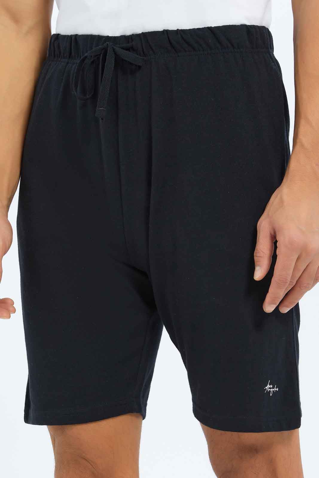 Redtag-Men-Black/Charcoal-Pyjama-Shorts-Category:Pyjama-Bottoms,-Colour:Assorted,-Deals:New-In,-Dept:Menswear,-Filter:Men's-Clothing,-Men-Pyjama-Bottoms,-New-In-Men-APL,-Non-Sale,-S23B,-Section:Men-Men's-