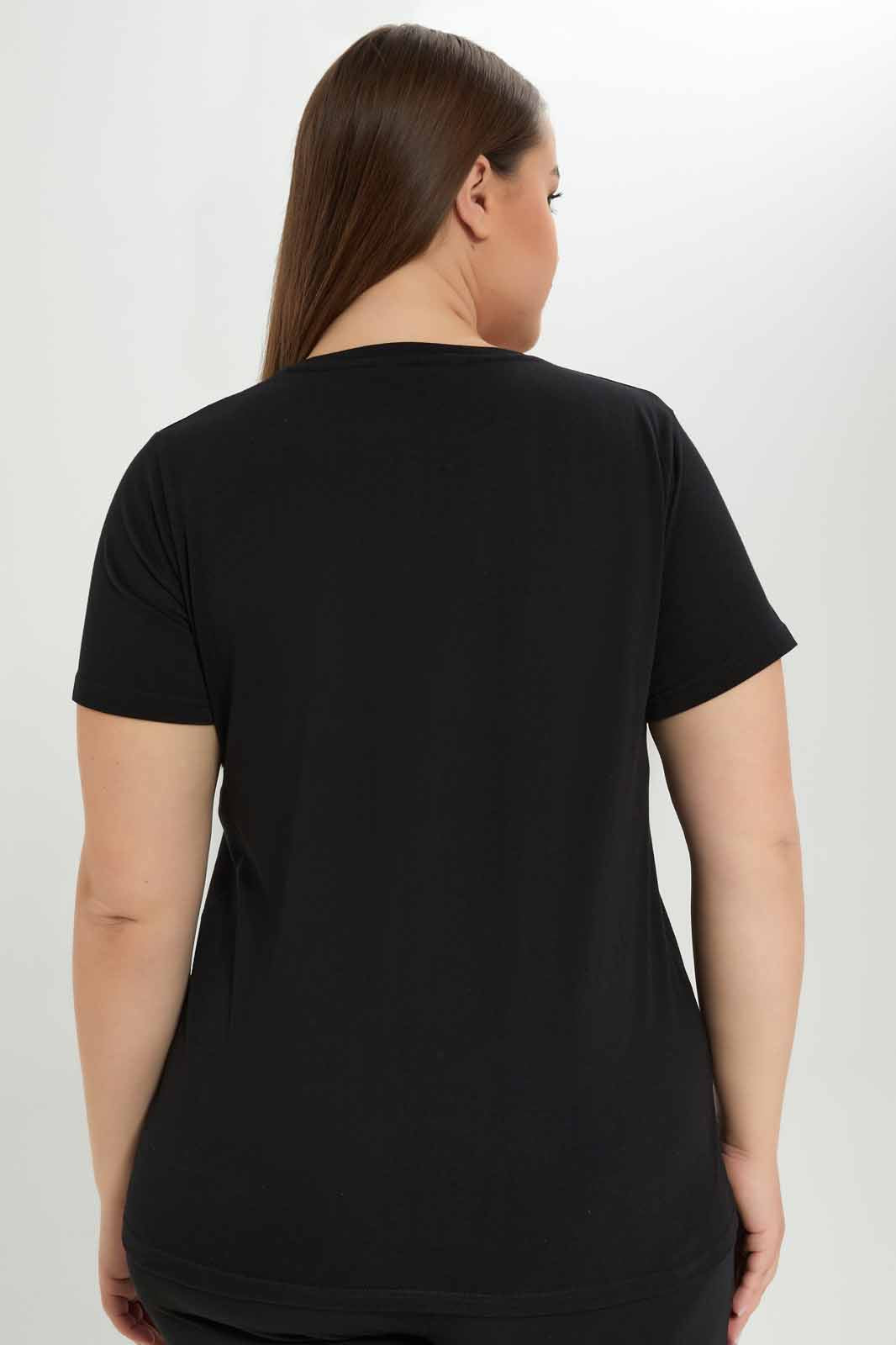 Redtag-Women-Black-Graphic-T-Shirt-Category:T-Shirts,-Colour:Black,-Deals:New-In,-Dept:Ladieswear,-Filter:Plus-Size,-LDP-T-Shirts,-New-In-LDP-APL,-Non-Sale,-S23A,-Section:Women,-TBL-Women's-