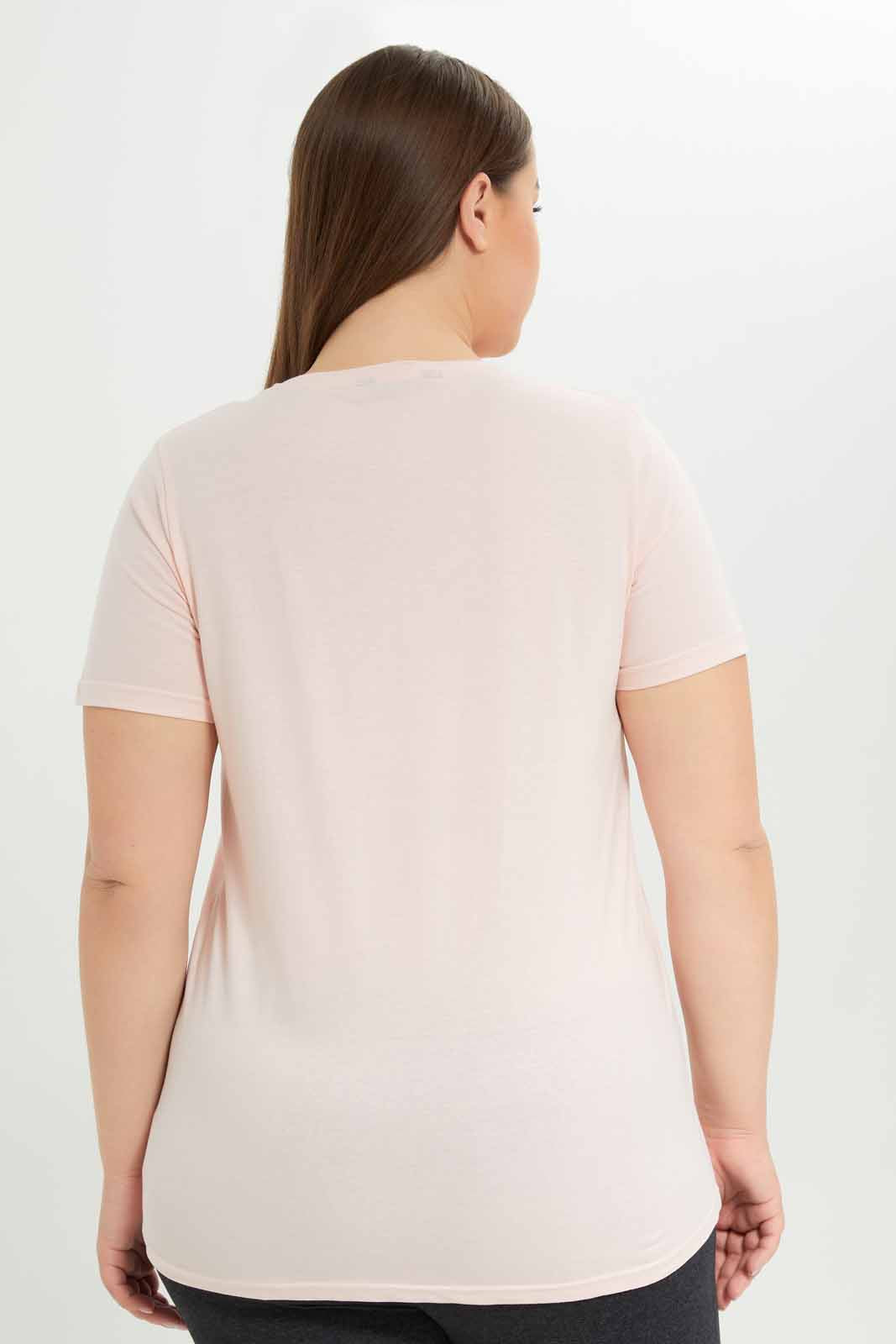 Redtag-Women-Pink-Graphic-T-Shirt-Category:T-Shirts,-Colour:Apricot,-Deals:New-In,-Dept:Ladieswear,-Filter:Plus-Size,-LDP-T-Shirts,-New-In-LDP-APL,-Non-Sale,-S23A,-Section:Women,-TBL-Women's-
