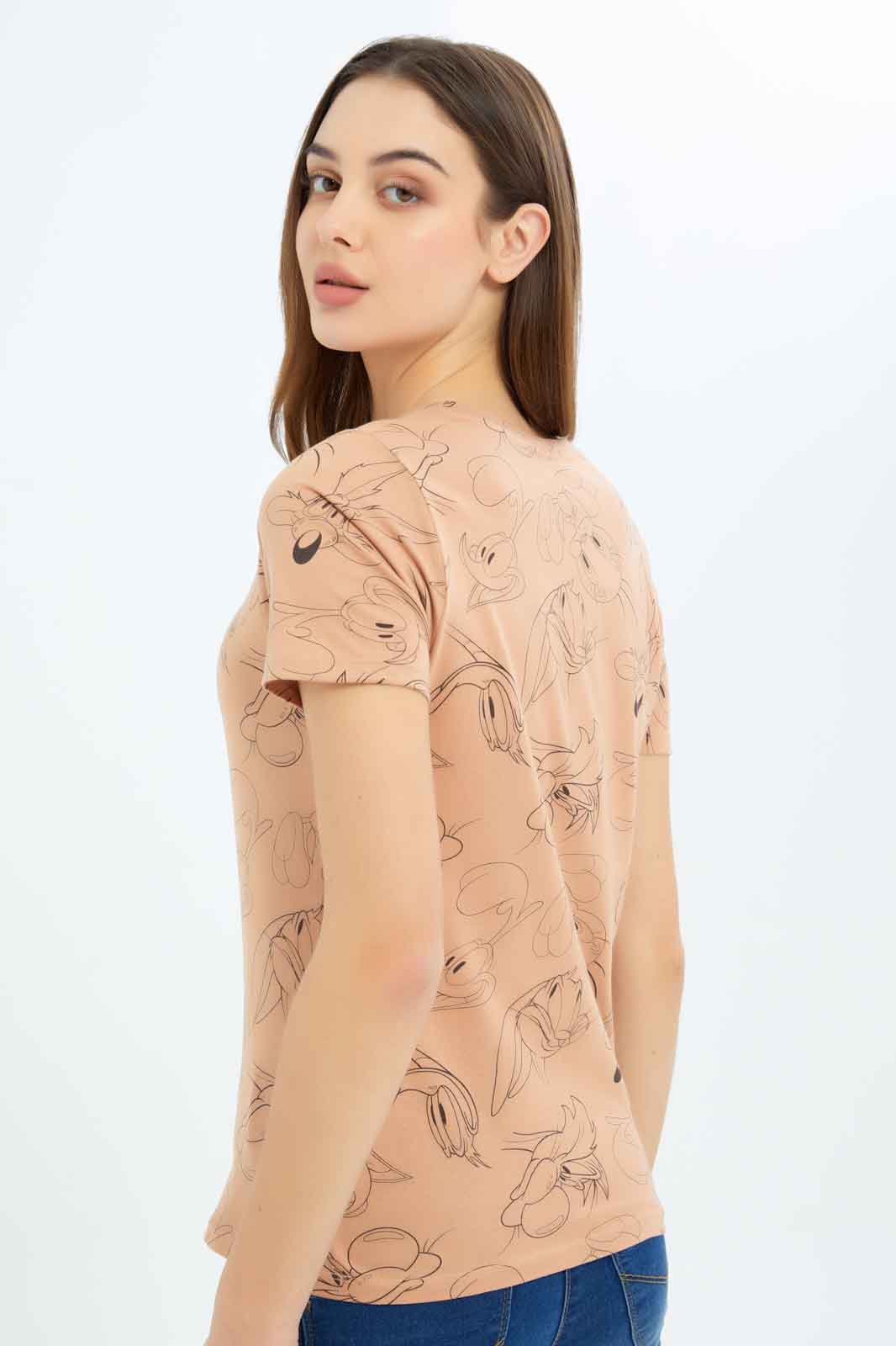 Redtag-Women-Brown-Scooby-Doo-Printed-T-Shirt-Category:T-Shirts,-CHA,-Colour:Brown,-Deals:New-In,-Dept:Ladieswear,-Filter:Women's-Clothing,-New-In-Women-APL,-Non-Sale,-S23A,-Section:Women,-TBL,-Women-T-Shirts-Women's-