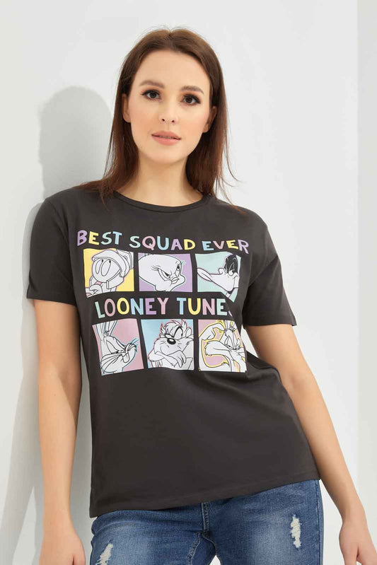 Redtag-Women-Acid-Wash-Tom-And-Jerry-Printed-T-Shirt-Category:T-Shirts,-CHA,-Colour:Charcoal,-Deals:New-In,-Dept:Ladieswear,-Filter:Women's-Clothing,-New-In-Women-APL,-Non-Sale,-S23A,-Section:Women,-TBL,-Women-T-Shirts-Women's-