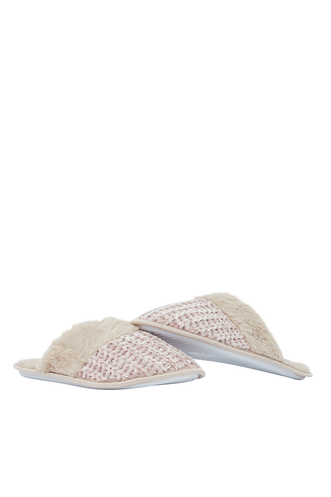 Redtag-Pink-Cable-Knit-Slipper-Category:Slippers,-Colour:Pink,-Deals:New-In,-Filter:Women's-Footwear,-N/A,-New-In-Women-FOO,-Non-Sale,-S23A,-Section:Women,-Women-Slippers-Women's-