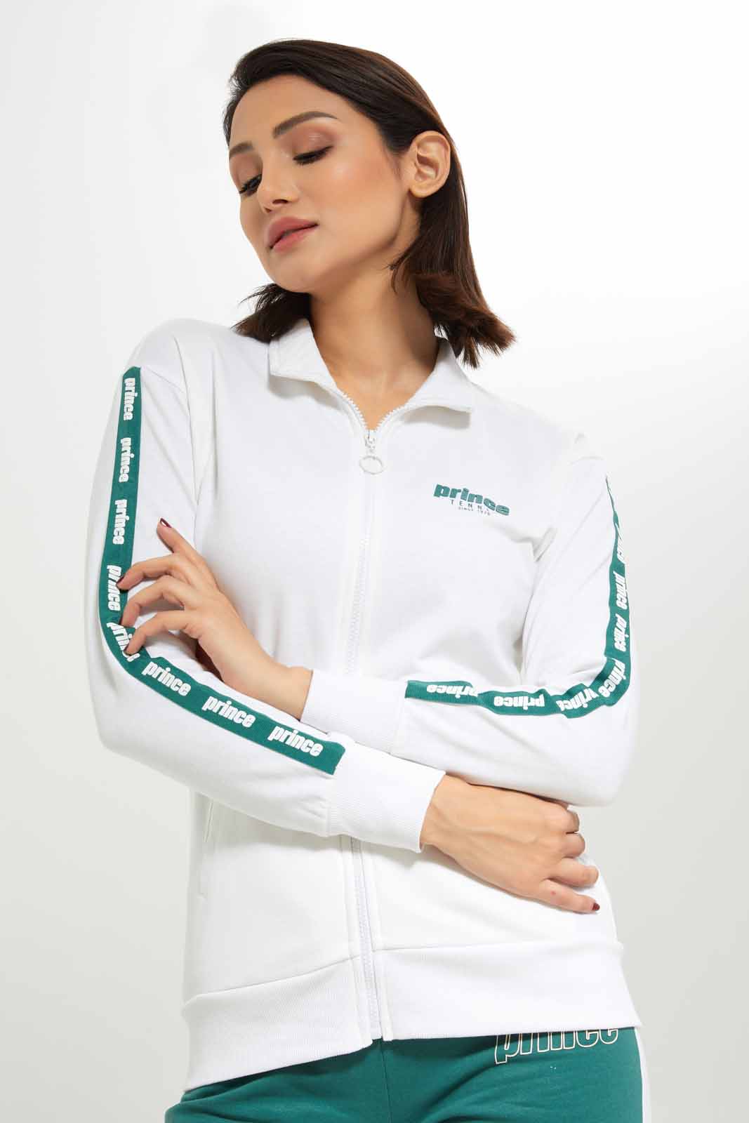 Redtag-Women-White-Prince-Print-Zipthrough-Sweatshirt-With-Side-Tape-Category:Sweatshirts,-Colour:White,-Deals:New-In,-Dept:Ladieswear,-FF,-Filter:Women's-Clothing,-New-In-Women-APL,-Non-Sale,-S23A,-Section:Women,-Women-Sweatshirts-Women's-