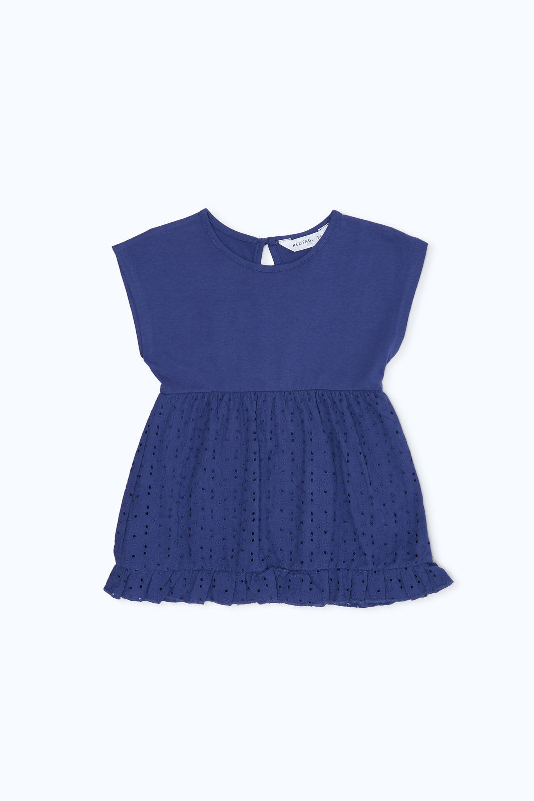 Redtag-Girls-Navy-Knit-Anglaise-Jersey-Top--Navy-Category:Jackets,-Colour:Navy,-Deals:New-In,-Dept:Girls,-Filter:Girls-(2-to-8-Yrs),-GIR-Jackets,-H1:KWR,-H2:GIR,-H3:JYT,-H4:CJT,-New-In-GIR-APL,-Non-Sale,-S23A,-Season:S23A,-Section:Girls-(0-to-14Yrs)--
