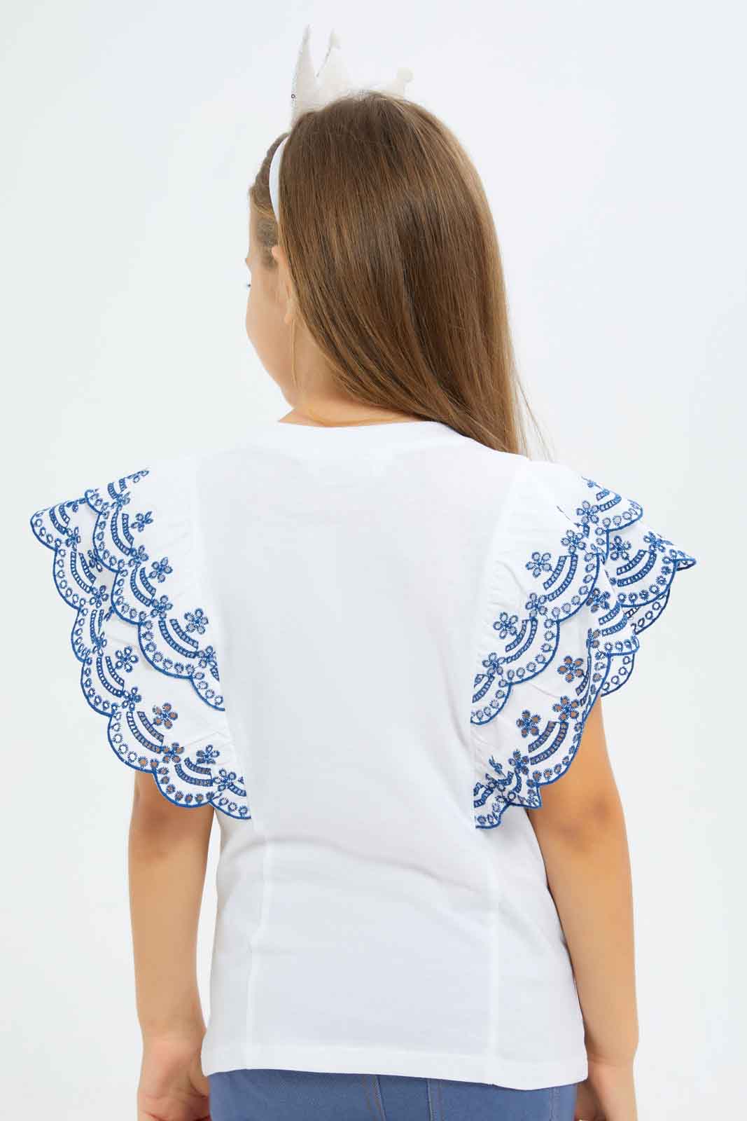 Redtag-Girls-Blue-Embroidered-Jersey-Top--Blue-Category:Jackets,-Colour:Blue,-Deals:New-In,-Dept:Girls,-Filter:Girls-(2-to-8-Yrs),-GIR-Jackets,-New-In-GIR-APL,-Non-Sale,-S23A,-Section:Girls-(0-to-14Yrs)--
