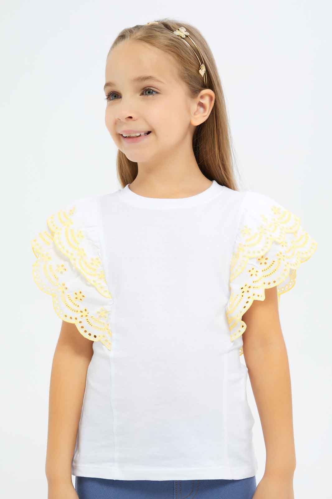 Redtag-Girls-Black-Embroidered-Jersey-Top--Black-Category:Jackets,-Colour:Black,-Deals:New-In,-Dept:Girls,-Filter:Girls-(2-to-8-Yrs),-GIR-Jackets,-New-In-GIR-APL,-Non-Sale,-S23A,-Section:Girls-(0-to-14Yrs)--