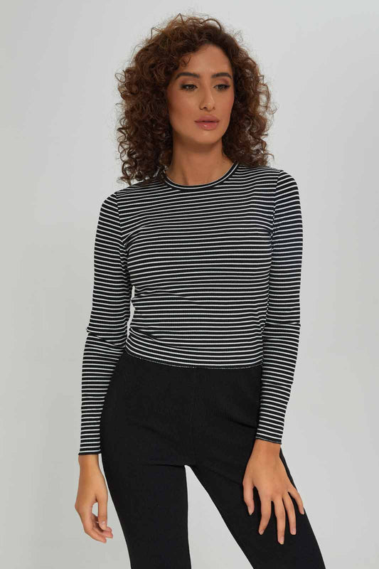 Redtag-Women-Printed-Long-Sleeves-Crew-Neck-Tshirt-Category:T-Shirts,-Colour:Assorted,-Deals:New-In,-Dept:Ladieswear,-Filter:Women's-Clothing,-New-In-Women-APL,-Non-Sale,-S23A,-Section:Women,-TBL,-Women-T-Shirts-Women's-