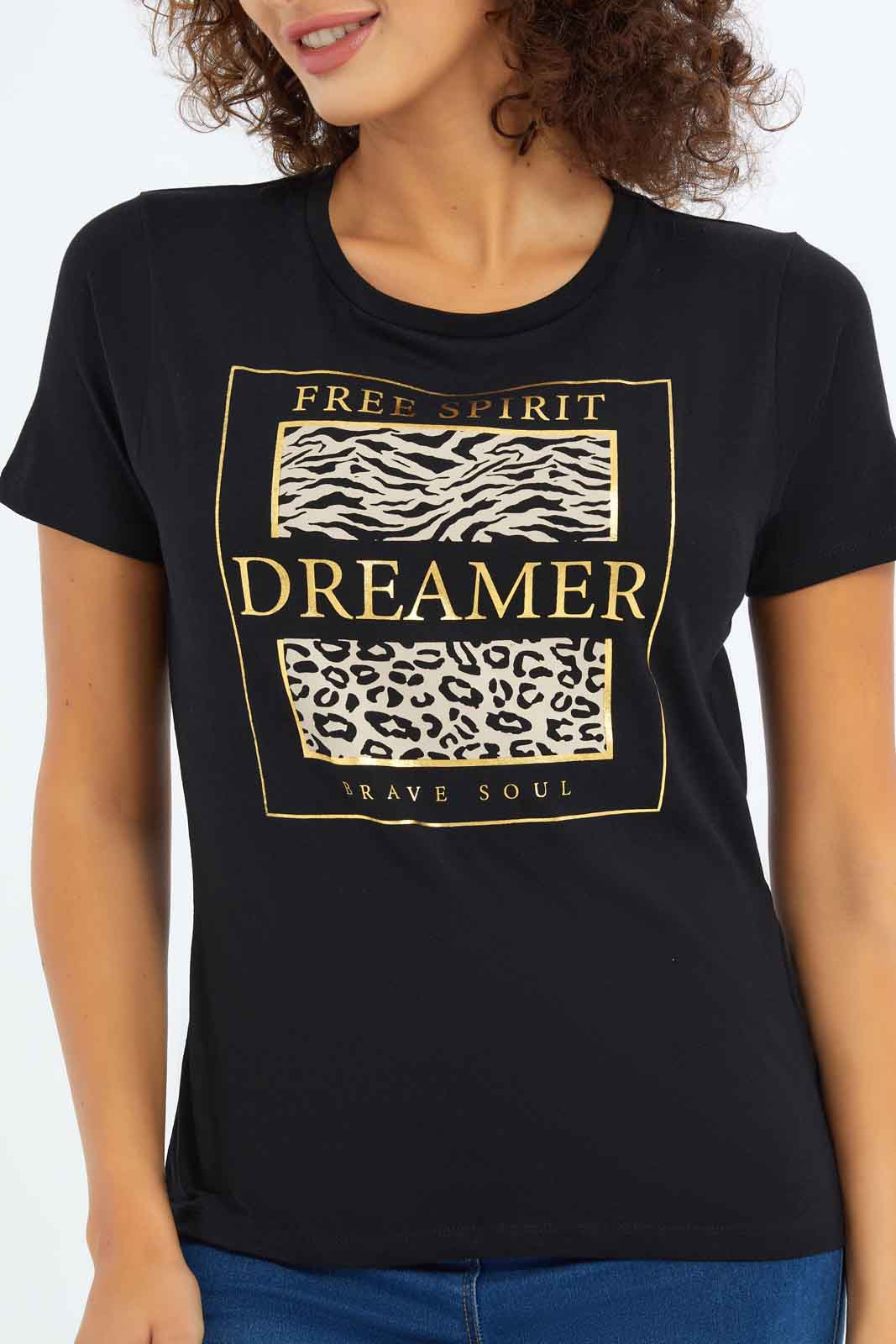 Redtag-Women-Black-Photographic-Print-T-Shirt-Category:T-Shirts,-Colour:Black,-Deals:New-In,-Dept:Ladieswear,-Filter:Women's-Clothing,-New-In-Women-APL,-Non-Sale,-S23A,-Section:Women,-TBL,-Women-T-Shirts-Women's-