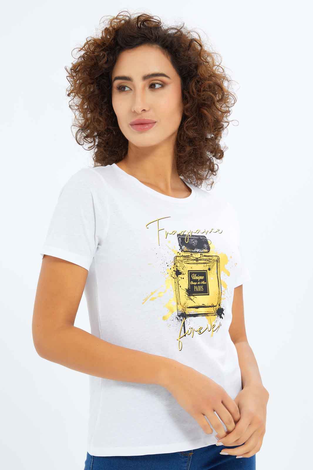 Redtag-Women-White-Photographic-Print-T-Shirt-Category:T-Shirts,-Colour:White,-Deals:New-In,-Dept:Ladieswear,-Filter:Women's-Clothing,-New-In-Women-APL,-Non-Sale,-S23A,-Section:Women,-TBL,-Women-T-Shirts-Women's-