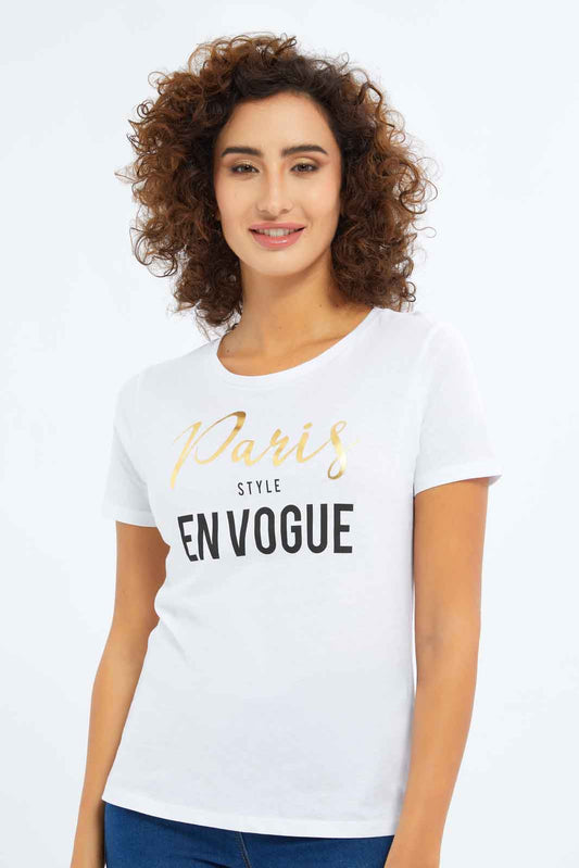 Redtag-Women-White-Photographic-Print-T-Shirt-Category:T-Shirts,-Colour:White,-Deals:New-In,-Dept:Ladieswear,-Filter:Women's-Clothing,-New-In-Women-APL,-Non-Sale,-S23A,-Section:Women,-TBL,-Women-T-Shirts-Women's-