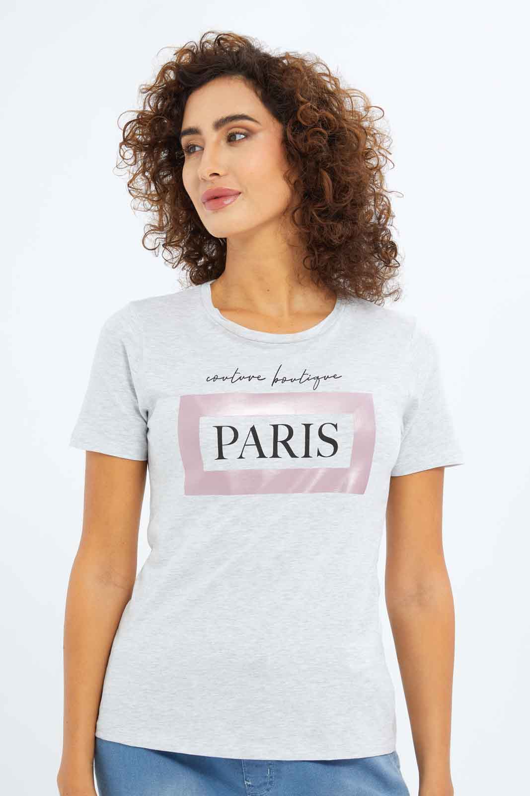 Redtag-Women-Grey-Melange-Photographic-Print-T-Shirt-Category:T-Shirts,-Colour:Grey,-Deals:New-In,-Dept:Ladieswear,-Filter:Women's-Clothing,-New-In-Women-APL,-Non-Sale,-S23A,-Section:Women,-TBL,-Women-T-Shirts-Women's-