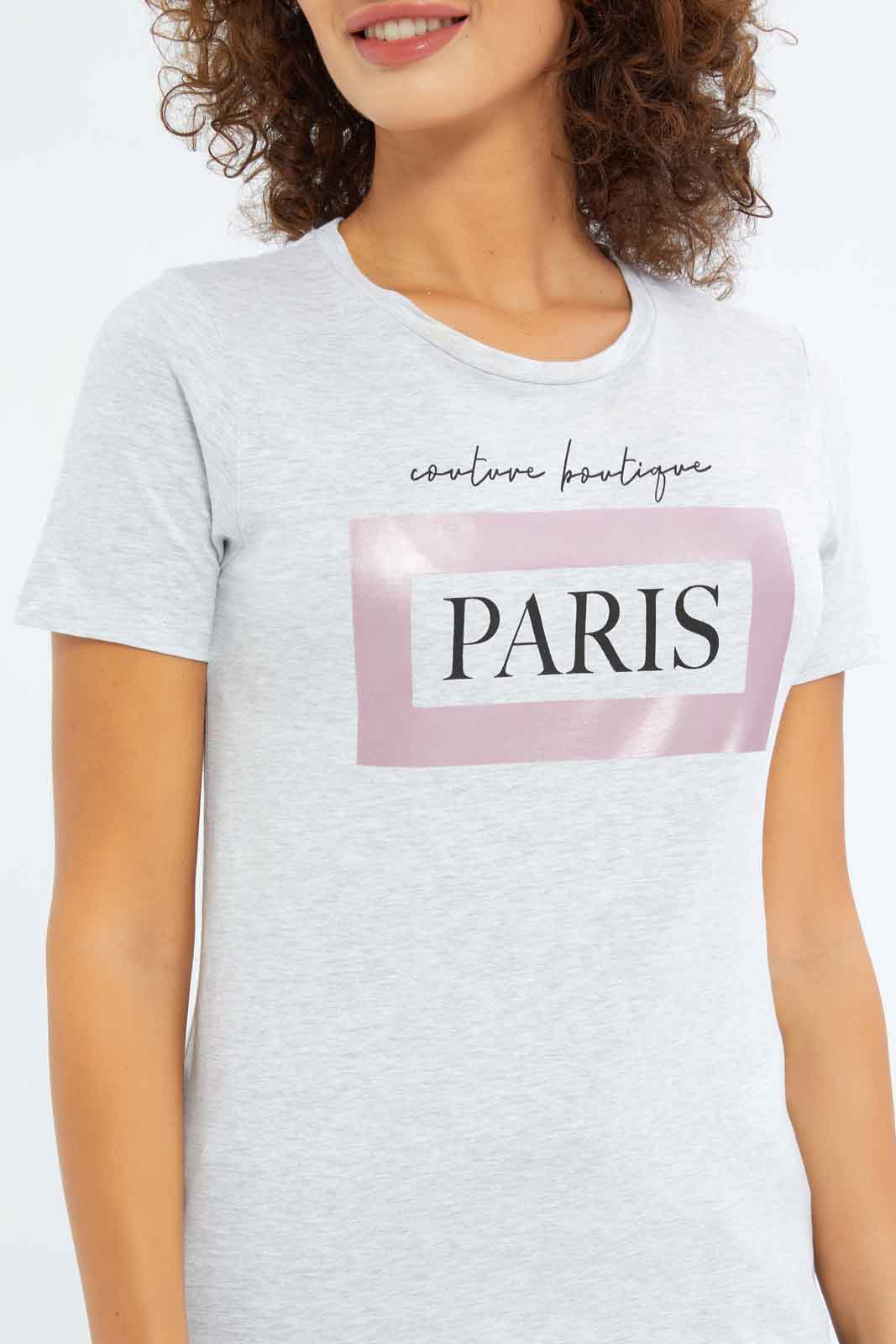 Redtag-Women-Grey-Melange-Photographic-Print-T-Shirt-Category:T-Shirts,-Colour:Grey,-Deals:New-In,-Dept:Ladieswear,-Filter:Women's-Clothing,-New-In-Women-APL,-Non-Sale,-S23A,-Section:Women,-TBL,-Women-T-Shirts-Women's-