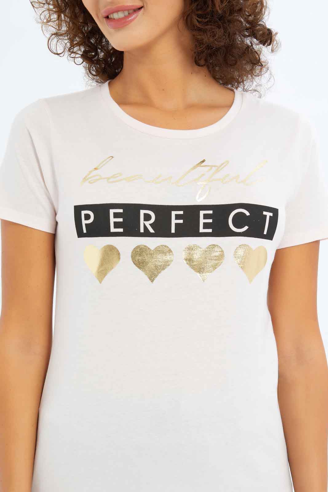 Redtag-Women-Pink-Photographic-Print-T-Shirt-Category:T-Shirts,-Colour:Apricot,-Deals:New-In,-Dept:Ladieswear,-Filter:Women's-Clothing,-New-In-Women-APL,-Non-Sale,-S23A,-Section:Women,-TBL,-Women-T-Shirts-Women's-