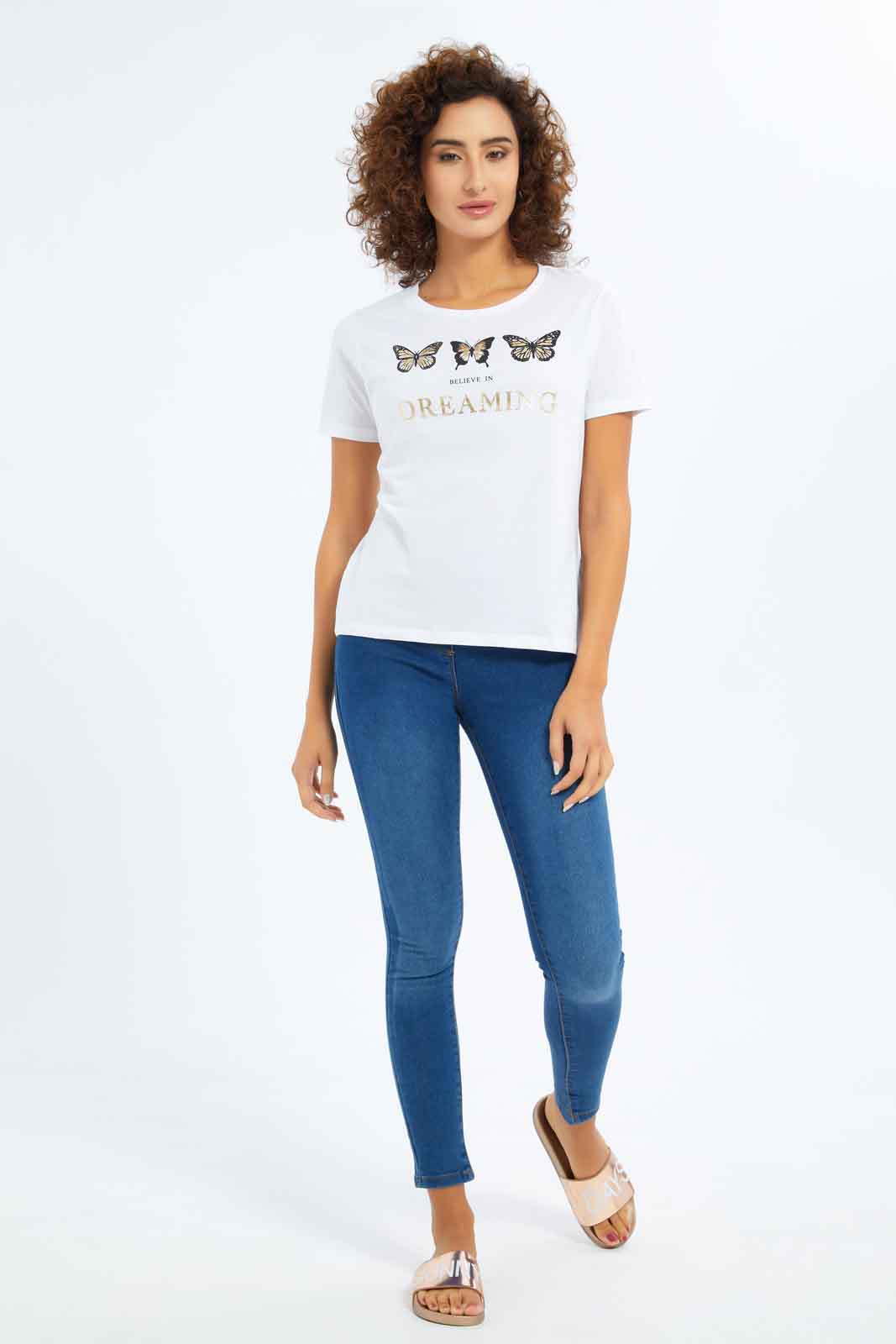 Redtag-Women-Beige-Photographic-Print-T-Shirt-Category:T-Shirts,-Colour:Beige,-Deals:New-In,-Dept:Ladieswear,-Filter:Women's-Clothing,-New-In-Women-APL,-Non-Sale,-S23A,-Section:Women,-TBL,-Women-T-Shirts-Women's-