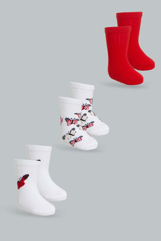Girls Assorted Crew Socks (Pack of 3)