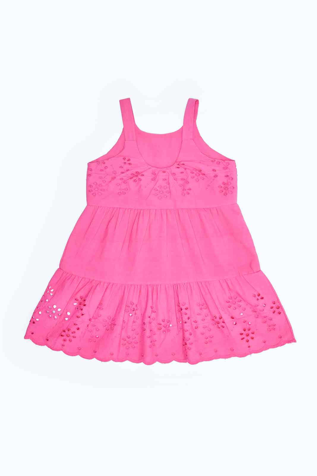Redtag-Girls-Pink-Schifli-Hem-Dress-Category:Dresses,-Colour:Apricot,-Deals:2-FOR-89,-Deals:New-In,-Dept:Girls,-Filter:Infant-Girls-(3-to-24-Mths),-ING-Dresses,-MQN,-New-In-ING-APL,-Non-Sale,-S23B,-Section:Girls-(0-to-14Yrs)-Infant-Girls-3 to 24 Months