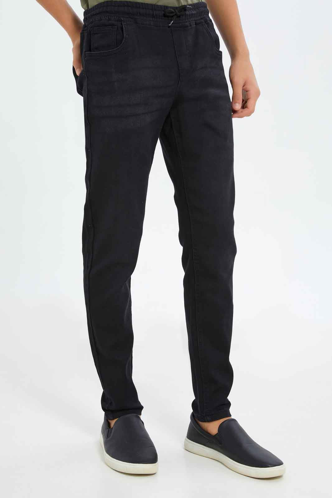 Redtag-Boys-Black-Pull-On-Jeans-BSR-Jeans,-Category:Jeans,-Colour:Black,-Deals:New-In,-Dept:Boys,-Filter:Senior-Boys-(8-to-14-Yrs),-FIT-WALL-(FTW),-New-In-BSR-APL,-Non-Sale,-S23A,-Section:Boys-(0-to-14Yrs)-Senior-Boys-9 to 14 Years