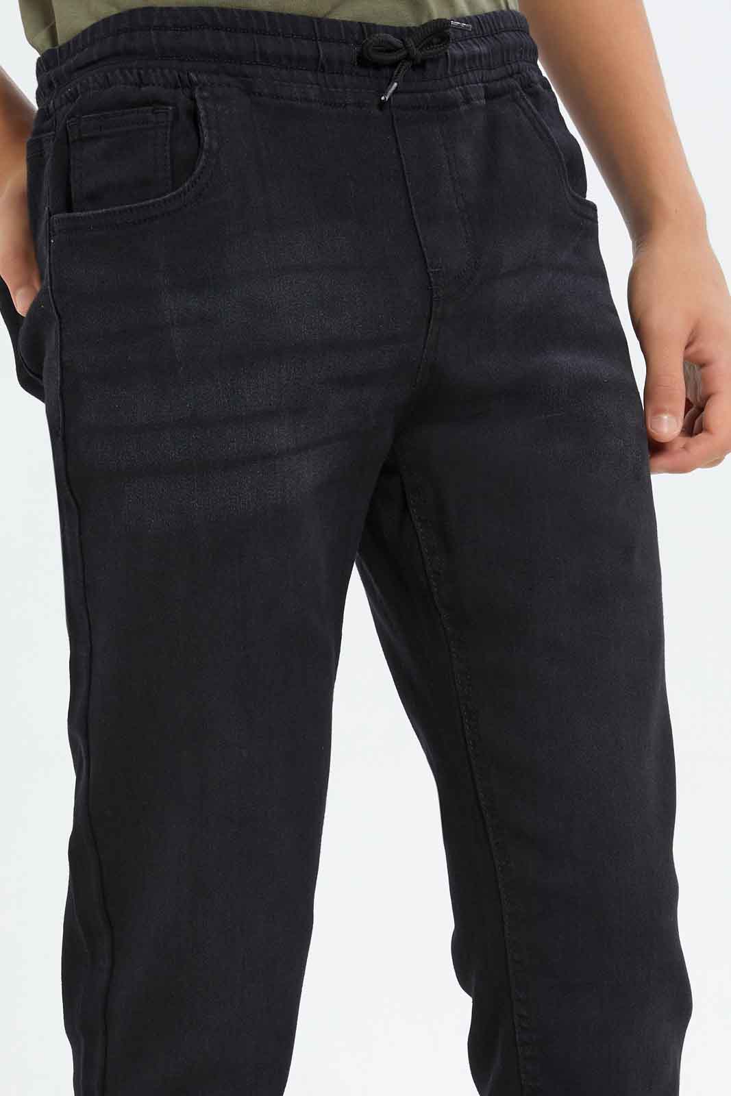 Redtag-Boys-Black-Pull-On-Jeans-BSR-Jeans,-Category:Jeans,-Colour:Black,-Deals:New-In,-Dept:Boys,-Filter:Senior-Boys-(8-to-14-Yrs),-FIT-WALL-(FTW),-New-In-BSR-APL,-Non-Sale,-S23A,-Section:Boys-(0-to-14Yrs)-Senior-Boys-9 to 14 Years