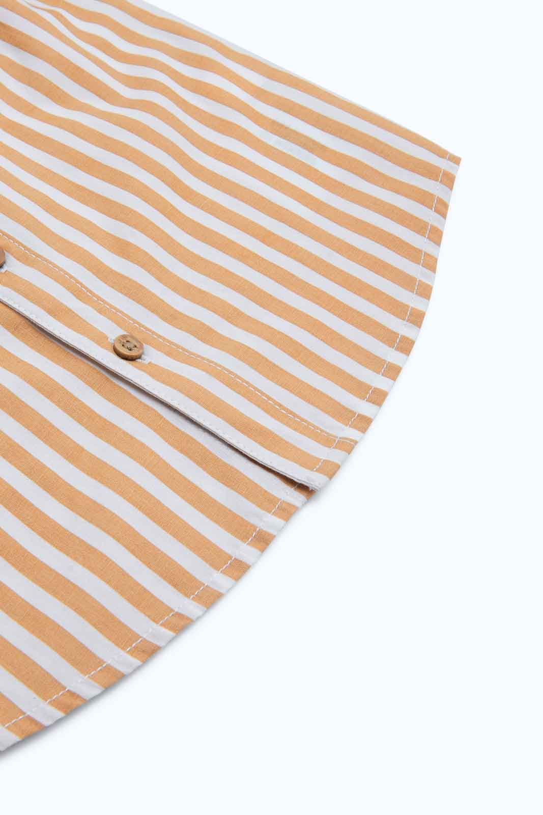 Redtag-Boys-Mustard-Striped-Cotton-Poplin-Ls-Shirts-Category:Shirts,-Colour:Mustard,-Deals:2-FOR-69,-Deals:New-In,-Dept:Boys,-Filter:Infant-Boys-(3-to-24-Mths),-INB-Shirts,-MQN,-New-In-INB-APL,-Non-Sale,-S23B,-Section:Boys-(0-to-14Yrs)-Infant-Boys-3 to 24 Months