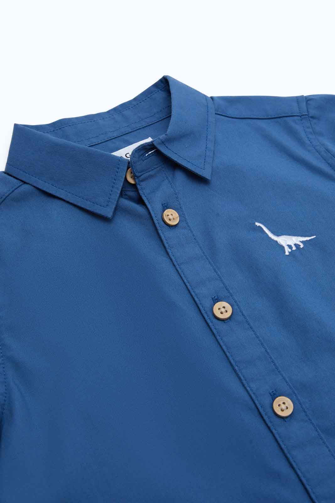 Redtag-Boys-Blue-Plain-Ls-Shirt-Category:Shirts,-Colour:Navy,-Deals:2-FOR-69,-Deals:New-In,-Dept:Boys,-Filter:Infant-Boys-(3-to-24-Mths),-INB-Shirts,-MQN,-New-In-INB-APL,-Non-Sale,-S23B,-Section:Boys-(0-to-14Yrs)-Infant-Boys-3 to 24 Months
