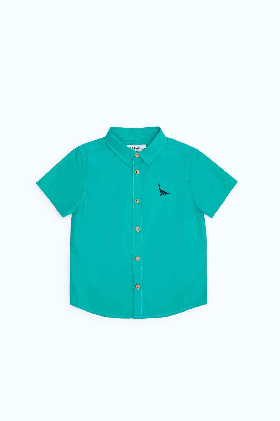 Redtag-Boys-Green-Plain-Ls-Shirt-Category:Shirts,-Colour:Green,-Deals:2-FOR-69,-Deals:New-In,-Dept:Boys,-Filter:Infant-Boys-(3-to-24-Mths),-INB-Shirts,-MQN,-New-In-INB-APL,-Non-Sale,-S23B,-Section:Boys-(0-to-14Yrs)-Infant-Boys-3 to 24 Months