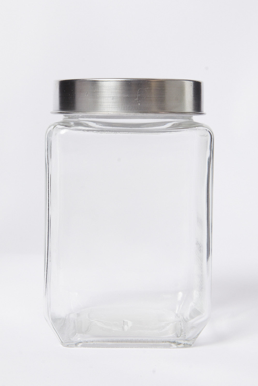Redtag-Clear-Glass-Storage-Jar-(Medium)-Category:Canisters-And-Jars,-Colour:White,-Deals:New-In,-Dept:Home,-Filter:Home-Dining,-HMW-DIN-Storage,-New-In-HMW-DIN,-Non-Sale,-S23A,-Section:Homewares-Home-Dining-