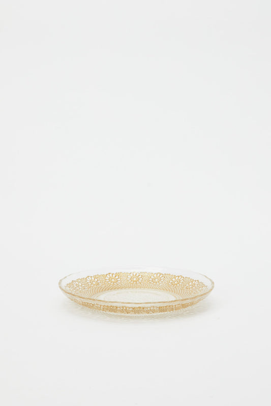 Redtag-Gold-Geomatric-Glass-Side-Plate-Category:Plates,-Colour:Gold,-Deals:New-In,-Dept:Home,-Filter:Home-Dining,-H1:HMW,-H2:DIN,-H3:CRC,-H4:CSN,-HMW-DIN-Crockery,-New-In-HMW-DIN,-Non-Sale,-Promo:JULIETTE,-RMD,-S23B,-Season:S23B,-Section:Homewares,-Style:GOLDBAND-Home-Dining-