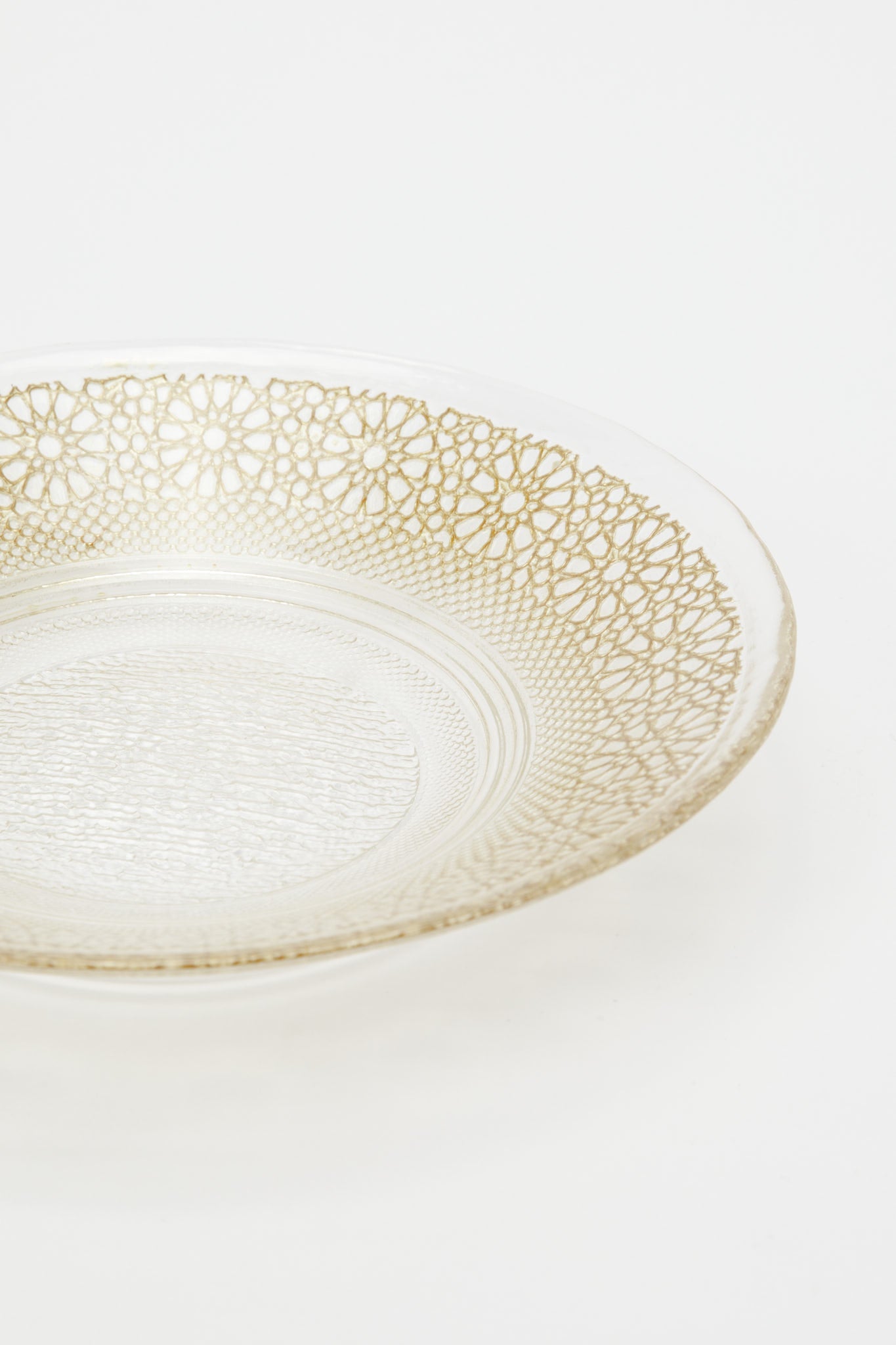 Redtag-Gold-Geomatric-Glass-Soup-Plate-Category:Plates,-Colour:Gold,-Deals:New-In,-Dept:Home,-Filter:Home-Dining,-H1:HMW,-H2:DIN,-H3:CRC,-H4:CSN,-HMW-DIN-Crockery,-New-In-HMW-DIN,-Non-Sale,-Promo:JULIETTE,-RMD,-S23B,-Season:S23B,-Section:Homewares,-Style:GOLDBAND-Home-Dining-