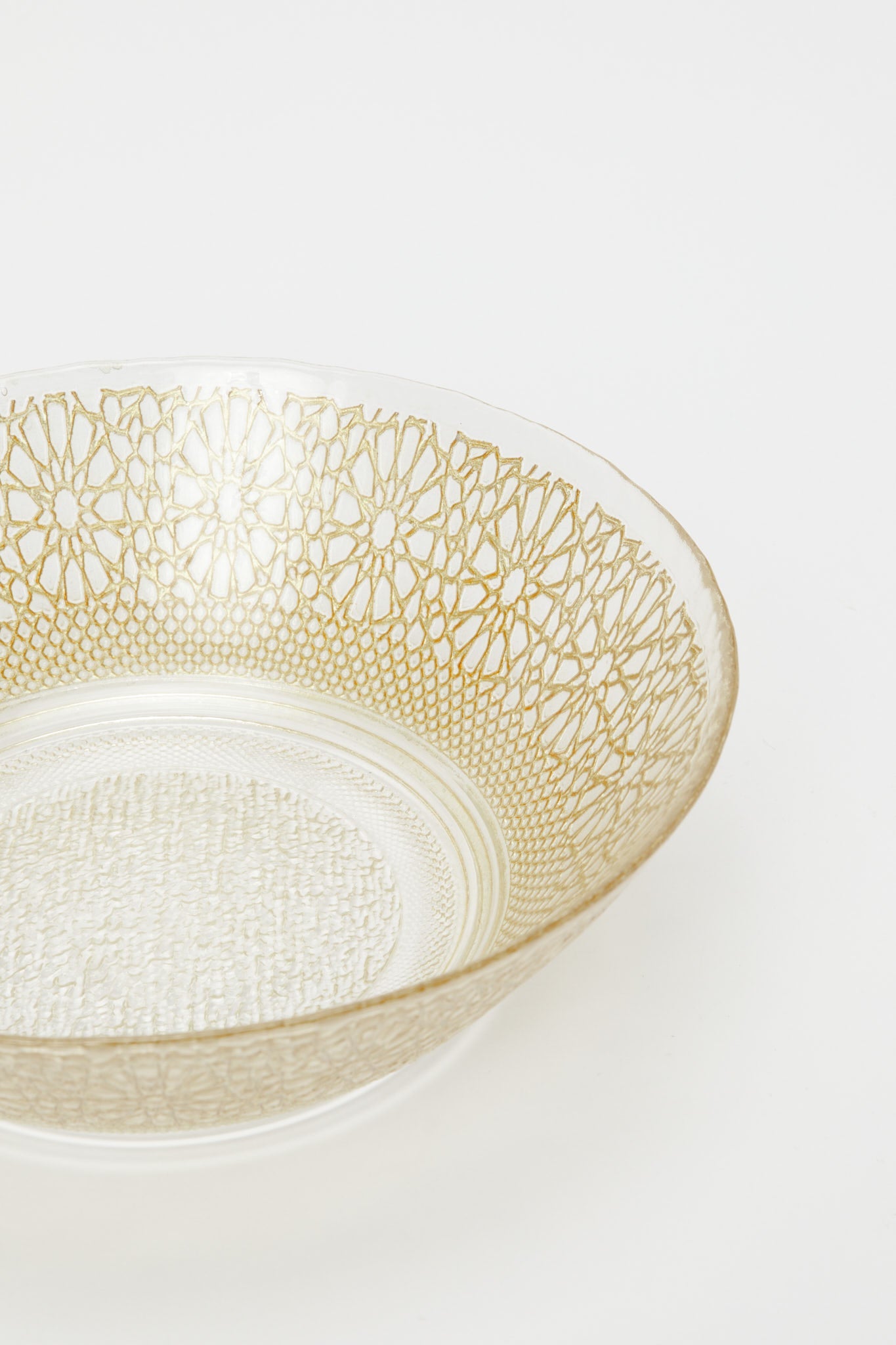 Redtag-Gold-Geomatric-Glass-Salad-Bowl-Category:Bowls,-Colour:Gold,-Deals:New-In,-Dept:Home,-Filter:Home-Dining,-H1:HMW,-H2:DIN,-H3:CRC,-H4:CSN,-HMW-DIN-Crockery,-New-In-HMW-DIN,-Non-Sale,-Promo:JULIETTE,-RMD,-S23B,-Season:S23B,-Section:Homewares,-Style:GOLDBAND-Home-Dining-
