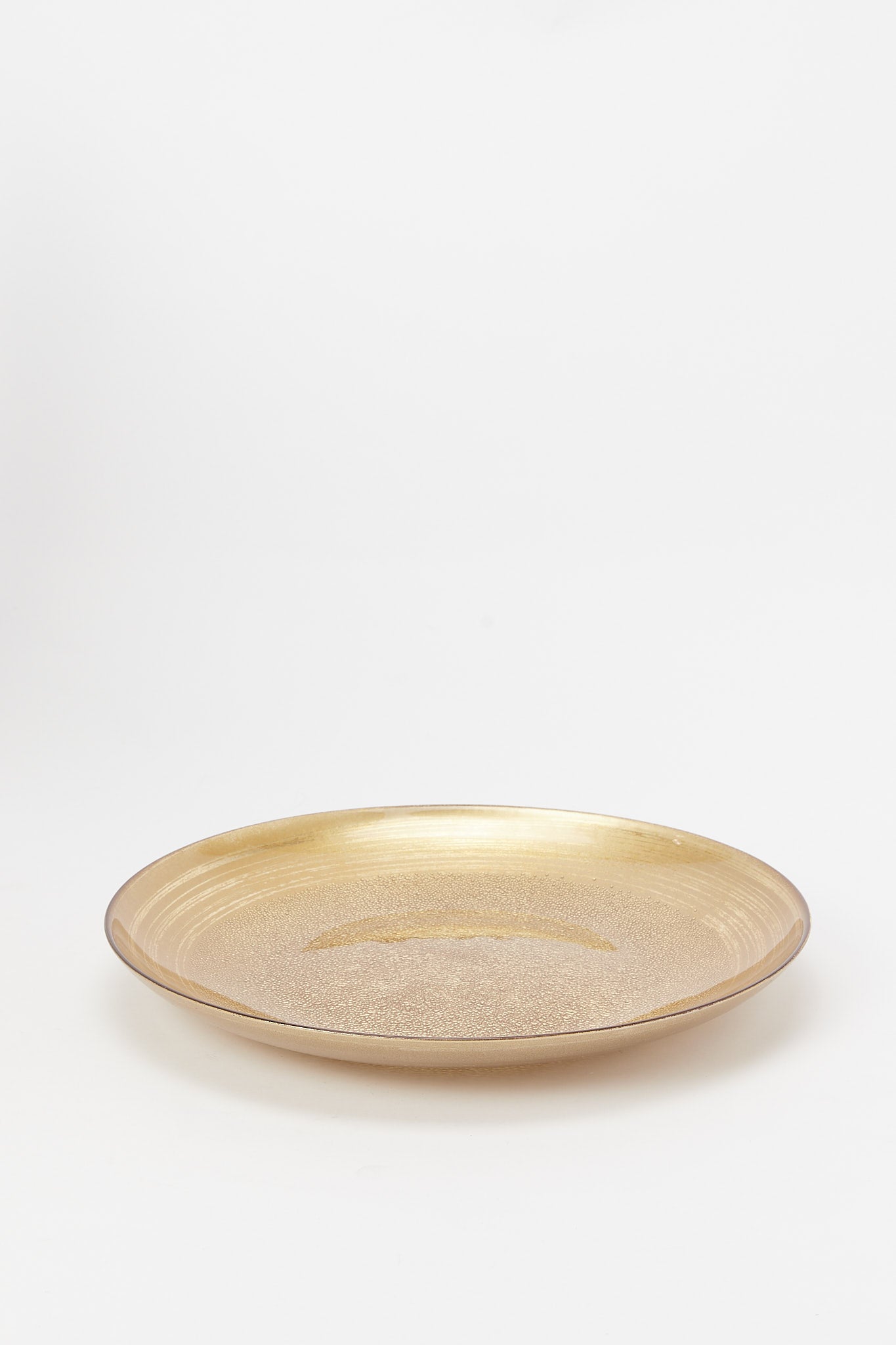 Redtag-Gold-Glass-Charger-Plate-Category:Plates,-Colour:Gold,-Deals:New-In,-Dept:Home,-Filter:Home-Dining,-H1:HMW,-H2:DIN,-H3:CRC,-H4:CSN,-HMW-DIN-Crockery,-New-In-HMW-DIN,-Non-Sale,-Promo:RIVA,-S23B,-Season:S23B,-Section:Homewares,-Style:GOLDBAND-Home-Dining-