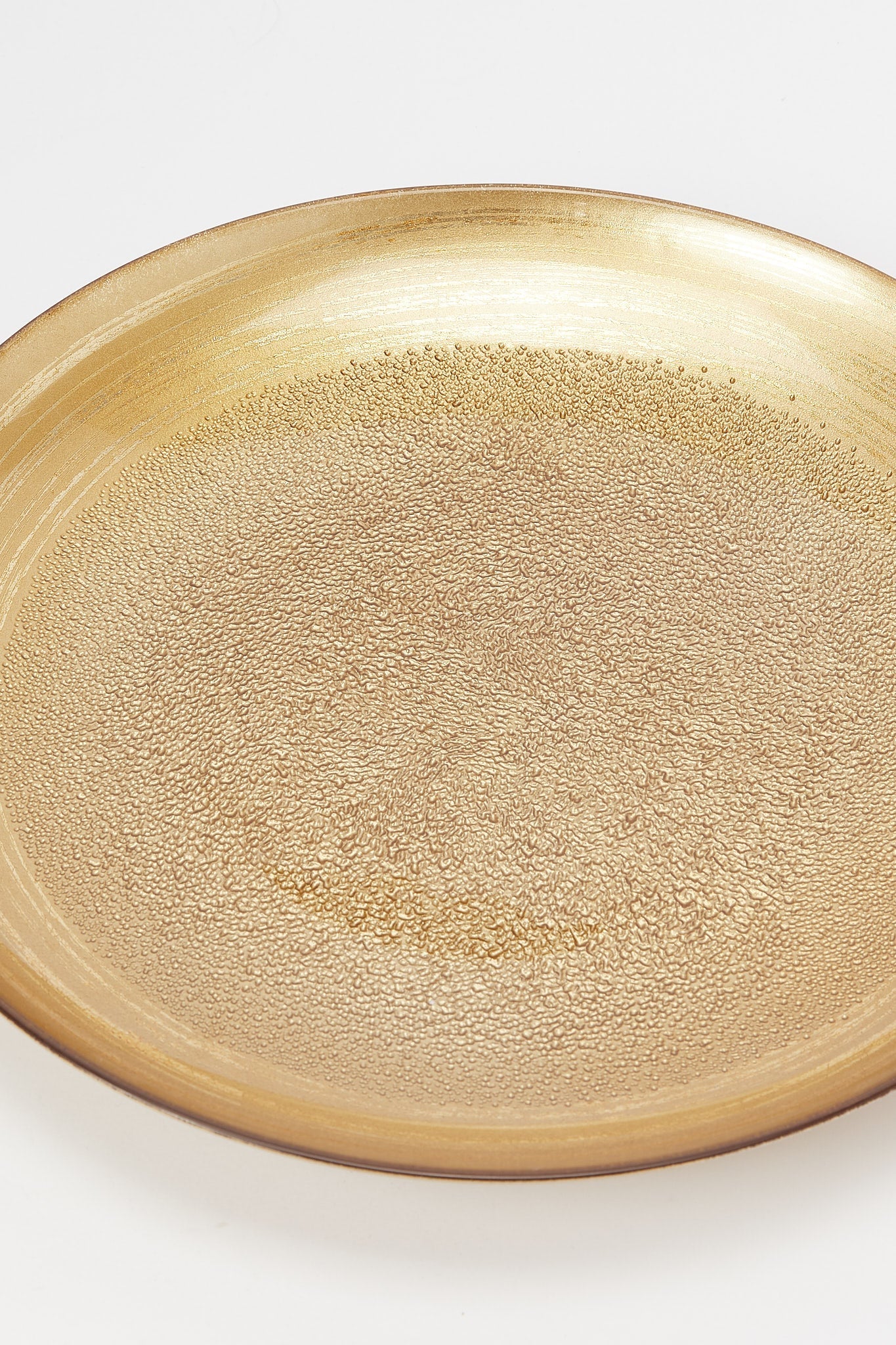 Redtag-Gold-Glass-Charger-Plate-Category:Plates,-Colour:Gold,-Deals:New-In,-Dept:Home,-Filter:Home-Dining,-H1:HMW,-H2:DIN,-H3:CRC,-H4:CSN,-HMW-DIN-Crockery,-New-In-HMW-DIN,-Non-Sale,-Promo:RIVA,-S23B,-Season:S23B,-Section:Homewares,-Style:GOLDBAND-Home-Dining-
