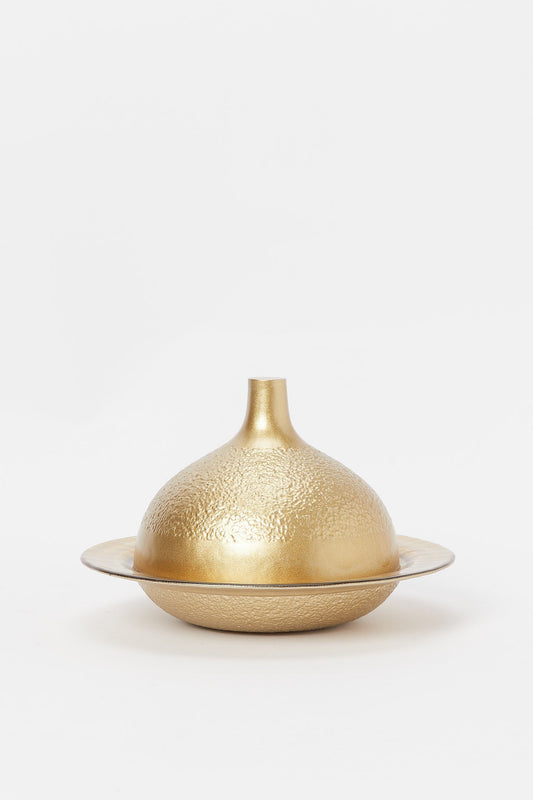 Redtag-God-Glass-Plate-With-Lid-Category:Plates,-Colour:Gold,-Deals:New-In,-Dept:Home,-Filter:Home-Dining,-H1:HMW,-H2:DIN,-H3:CRC,-H4:CSN,-HMW-DIN-Kitchen-Accessories,-New-In-HMW-DIN,-Non-Sale,-Promo:RIVA,-S23B,-Season:S23B,-Section:Homewares,-Style:GOLDBAND-Home-Dining-