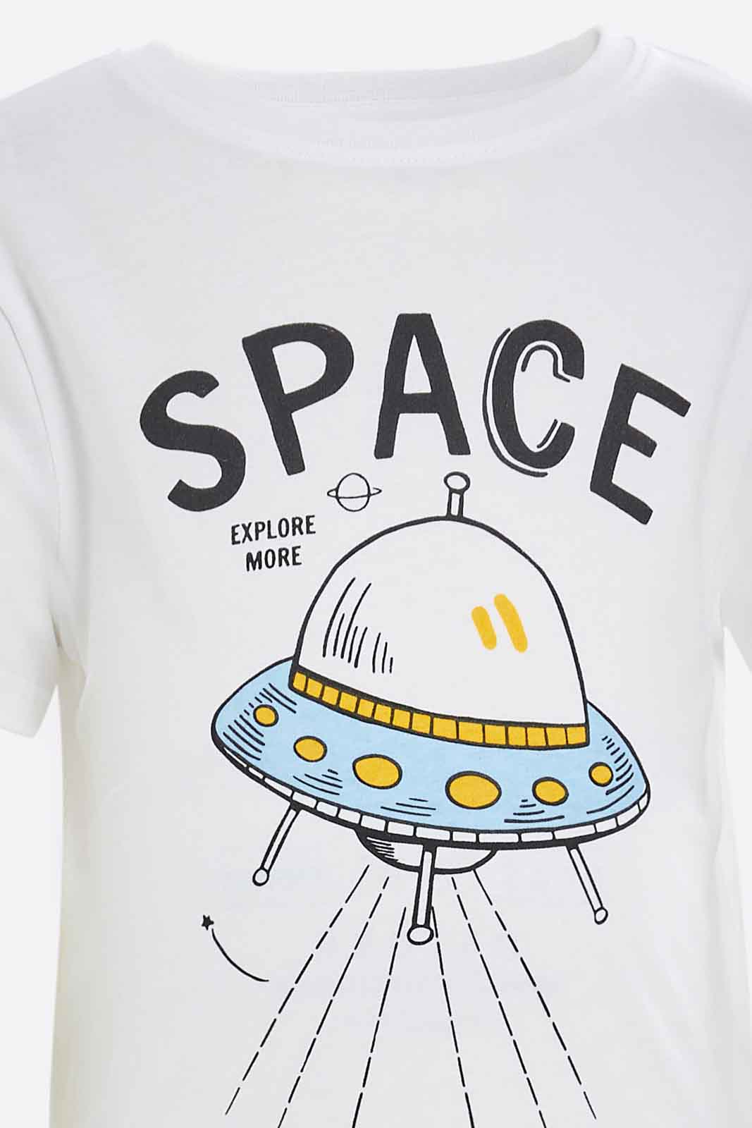 Redtag-Boys-White-Space-2-Piece-Pack-Short-Sleeve-T-Shirt-BOY-T-Shirts,-Category:T-Shirts,-Colour:White,-Deals:New-In,-Dept:Boys,-Filter:Boys-(2-to-8-Yrs),-New-In-BOY-APL,-Non-Sale,-S23A,-Section:Boys-(0-to-14Yrs),-VLM-Boys-2 to 8 Years