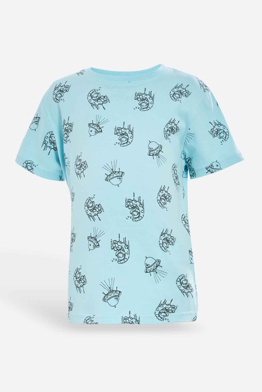 Redtag-Boys-White-Space-2-Piece-Pack-Short-Sleeve-T-Shirt-BOY-T-Shirts,-Category:T-Shirts,-Colour:White,-Deals:New-In,-Dept:Boys,-Filter:Boys-(2-to-8-Yrs),-New-In-BOY-APL,-Non-Sale,-S23A,-Section:Boys-(0-to-14Yrs),-VLM-Boys-2 to 8 Years