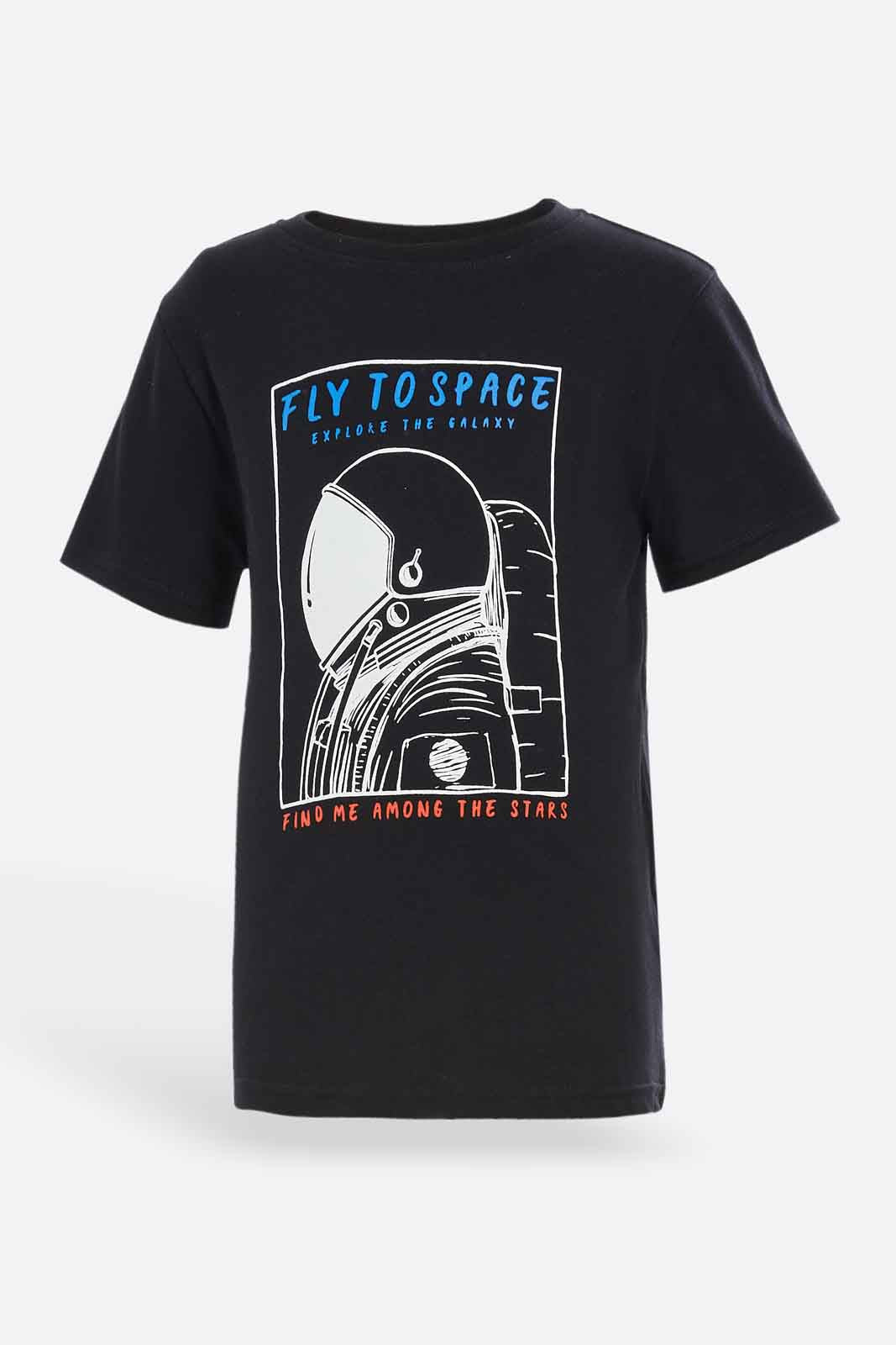 Redtag-Boys-Black-Space-2-Piece-Pack-Short-Sleeve-T-Shirt-BOY-T-Shirts,-Category:T-Shirts,-Colour:Black,-Deals:New-In,-Dept:Boys,-Filter:Boys-(2-to-8-Yrs),-New-In-BOY-APL,-Non-Sale,-S23A,-Section:Boys-(0-to-14Yrs),-VLM-Boys-2 to 8 Years